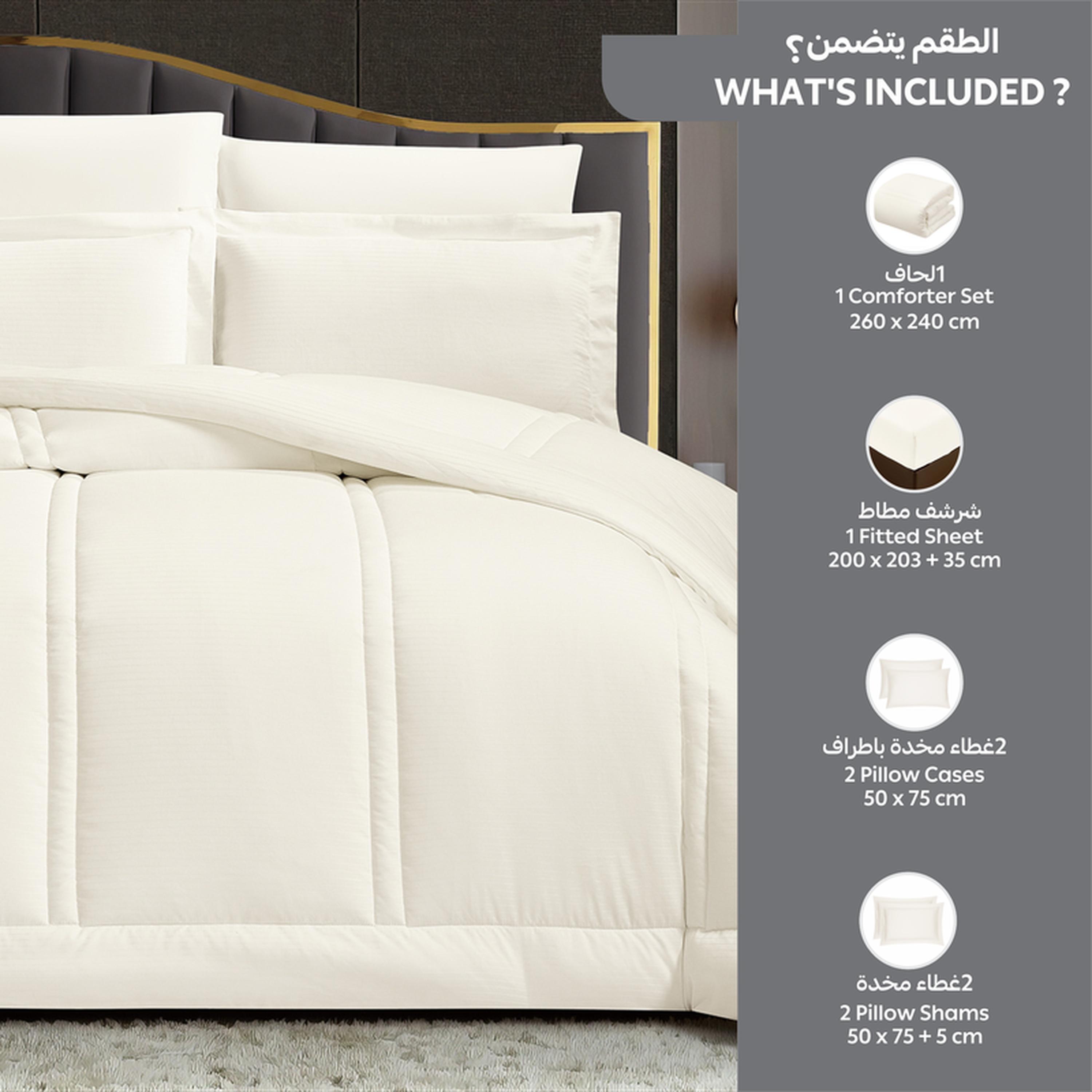 Thin Striped 6-Piece King Comforter Set - 240x260 cms-household-bedding-comfortersandbedspreads-comforters-image-11