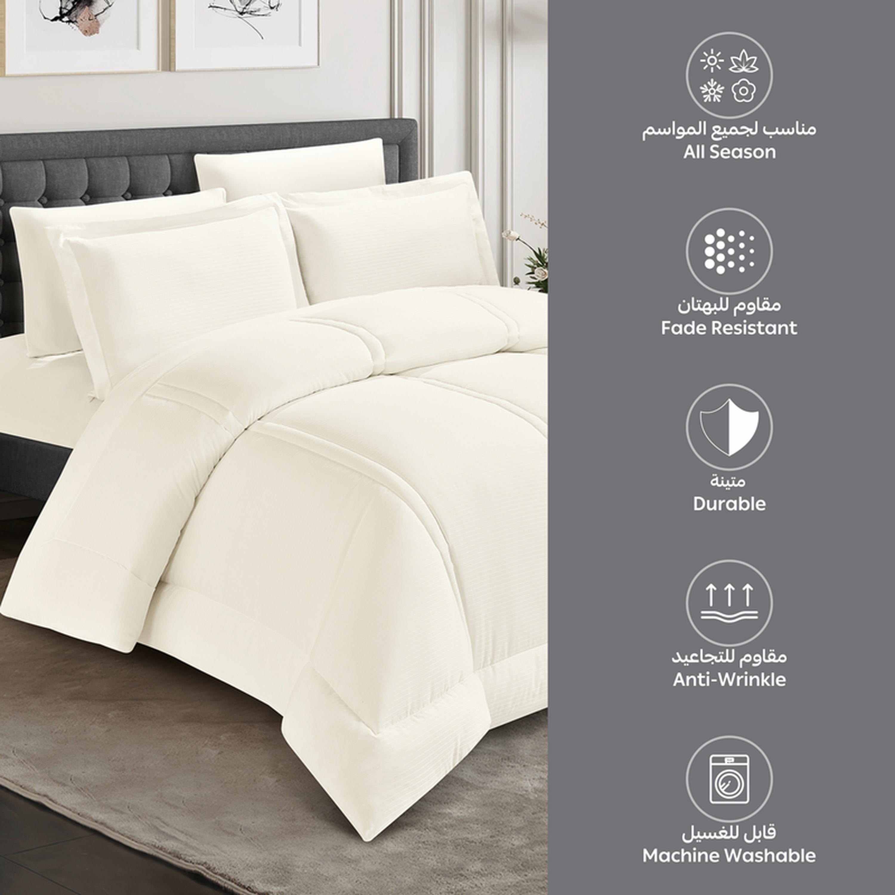 Thin Striped 6-Piece King Comforter Set - 240x260 cms-household-bedding-comfortersandbedspreads-comforters-image-13