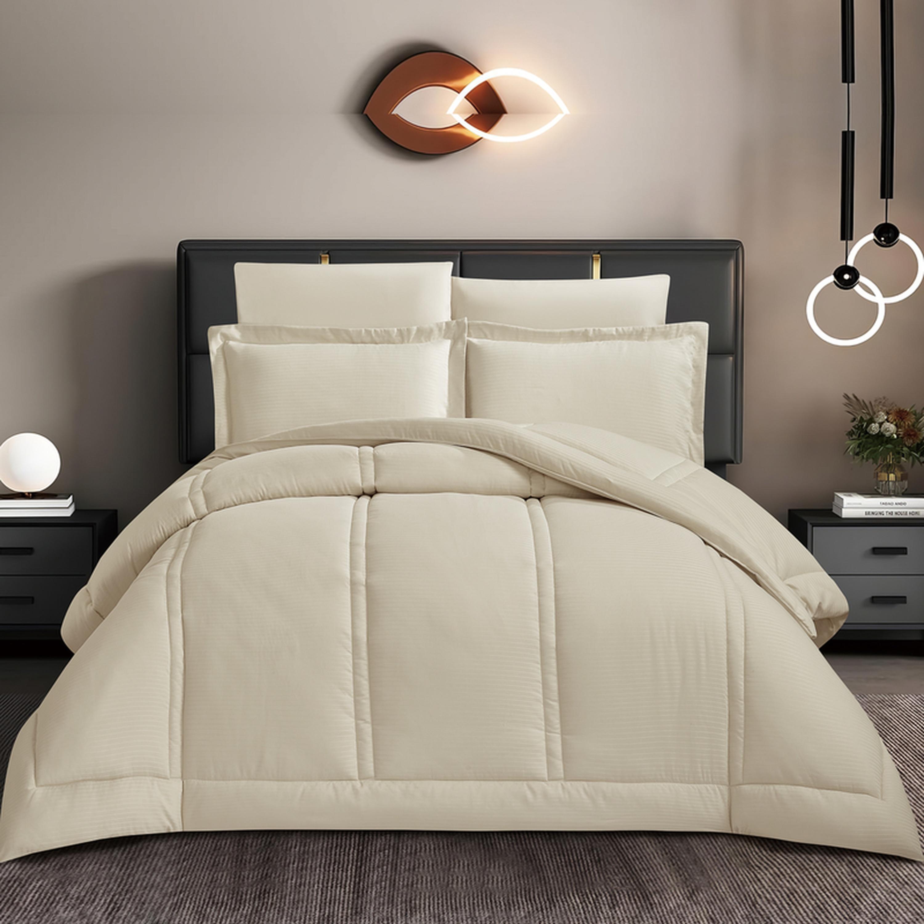 Thin Striped 6-Piece King Comforter Set - 240x260 cms-household-bedding-comfortersandbedspreads-comforters-image-15