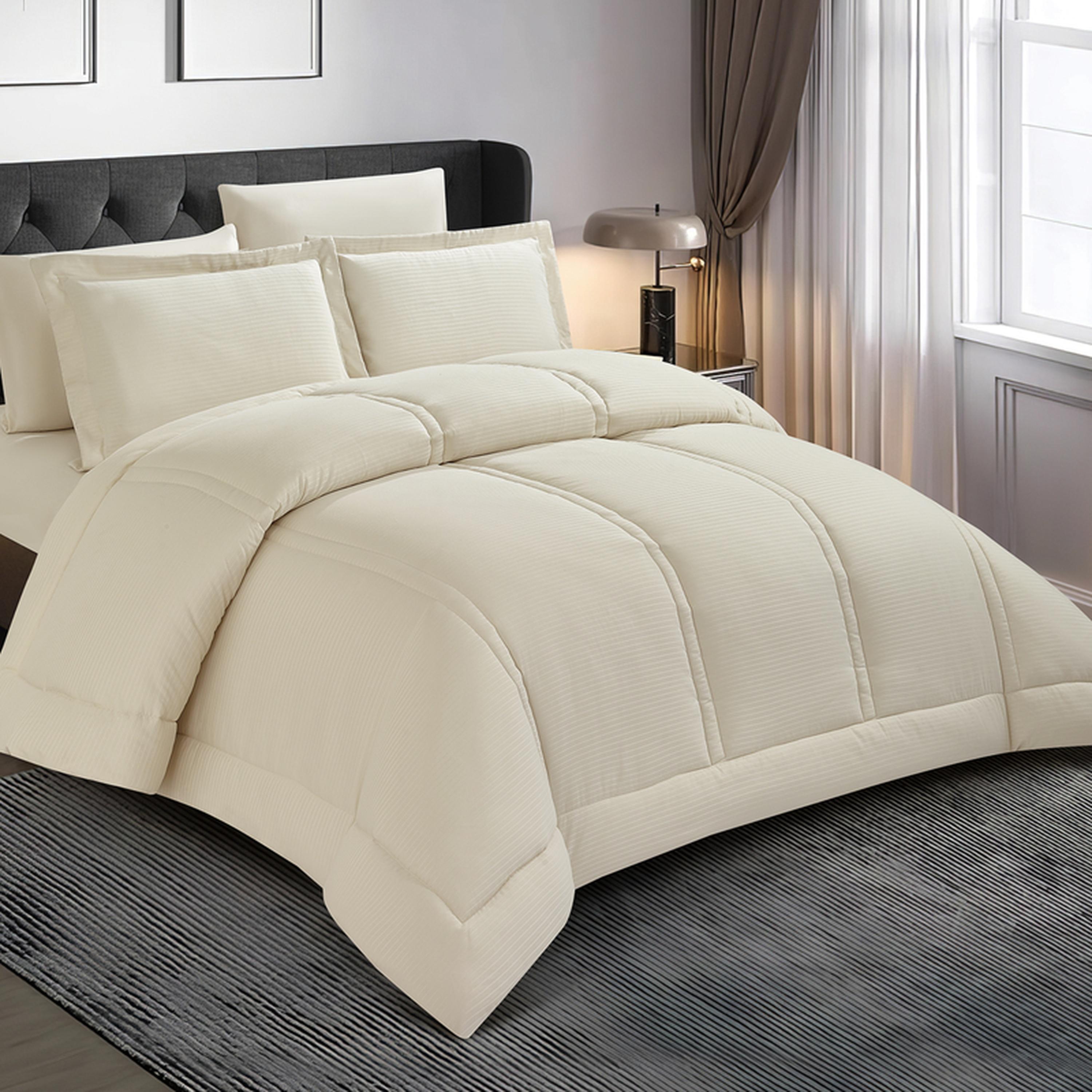 Thin Striped 6-Piece King Comforter Set - 240x260 cms-household-bedding-comfortersandbedspreads-comforters-image-16