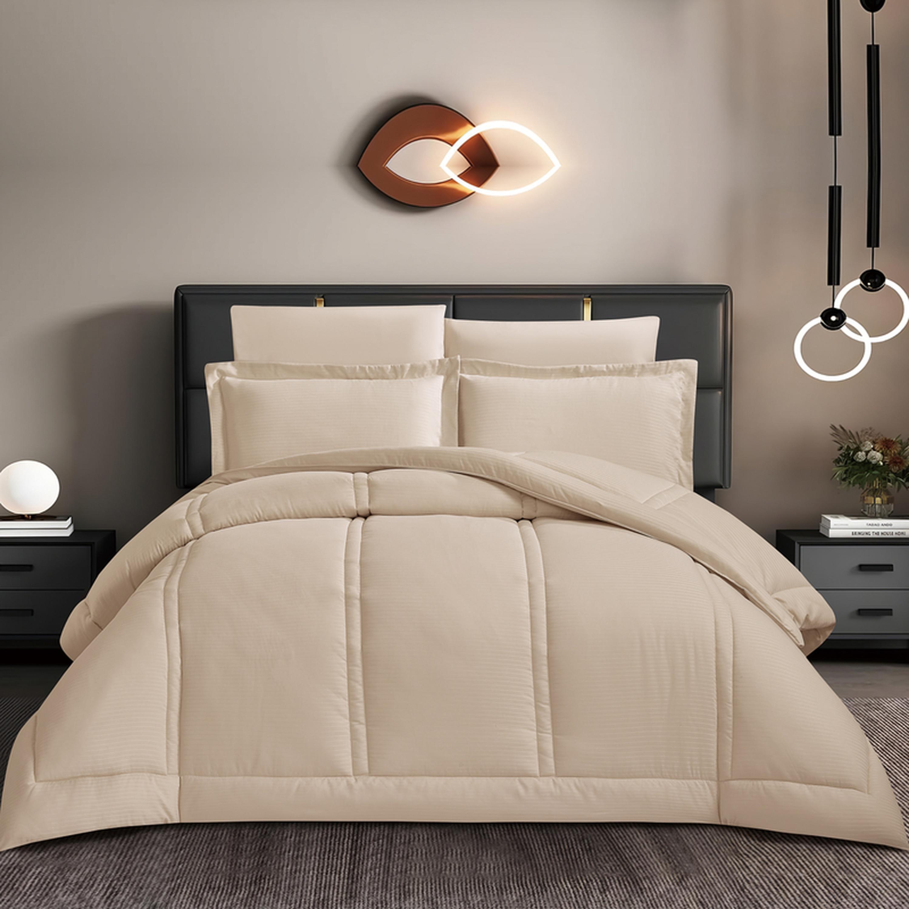 Thin Striped 6-Piece King Comforter Set - 240x260 cms-household-bedding-comfortersandbedspreads-comforters-image-22