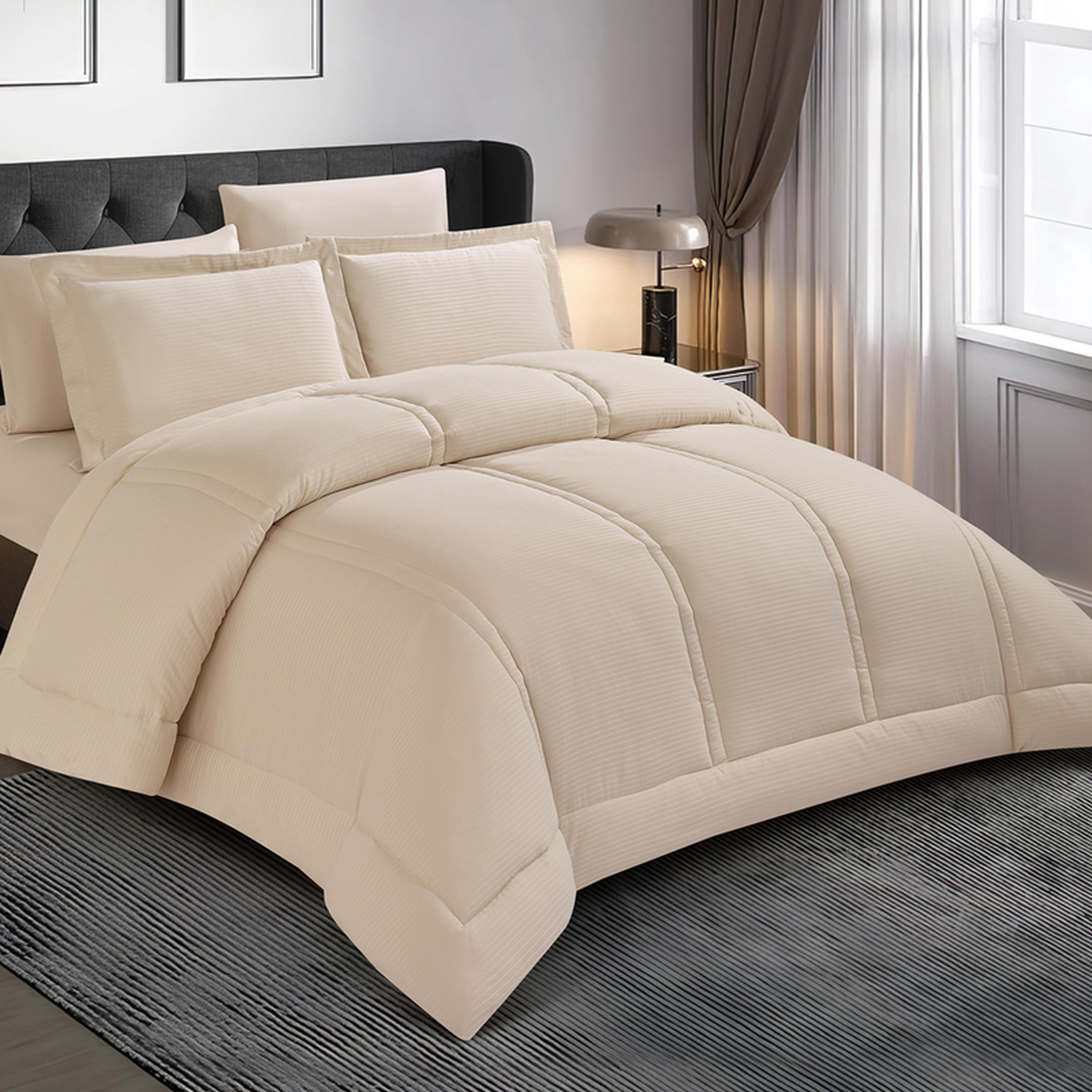 Thin Striped 6-Piece King Comforter Set - 240x260 cms-household-bedding-comfortersandbedspreads-comforters-image-23