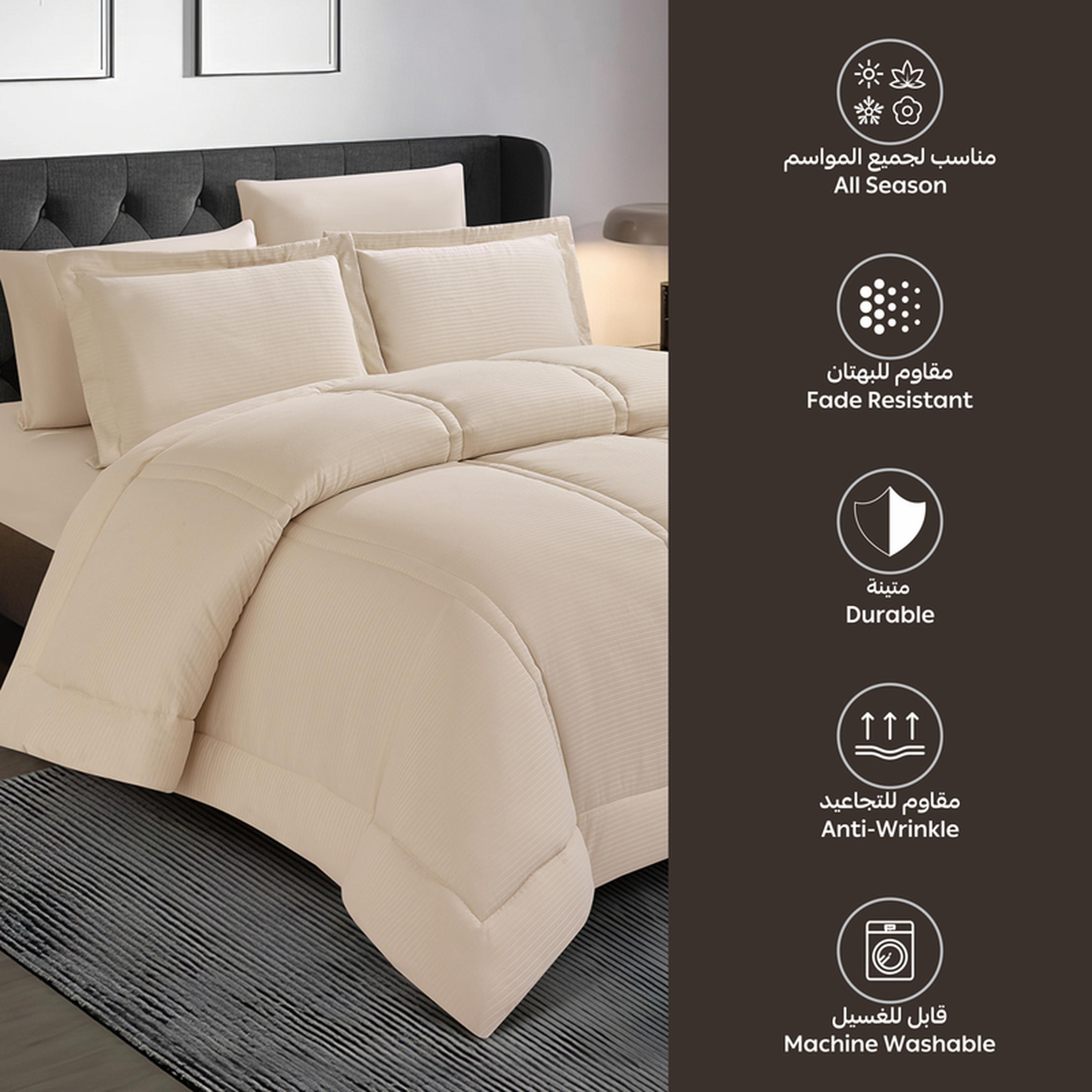 Thin Striped 6-Piece King Comforter Set - 240x260 cms-household-bedding-comfortersandbedspreads-comforters-image-27