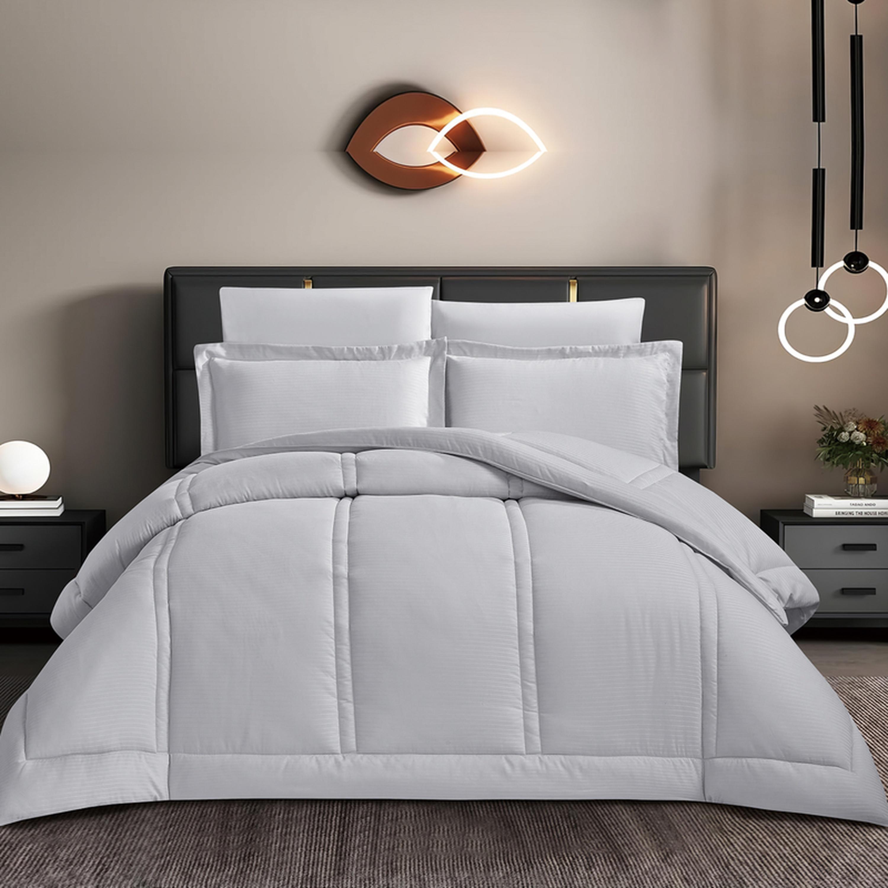 Thin Striped 6-Piece King Comforter Set - 240x260 cms-household-bedding-comfortersandbedspreads-comforters-image-29