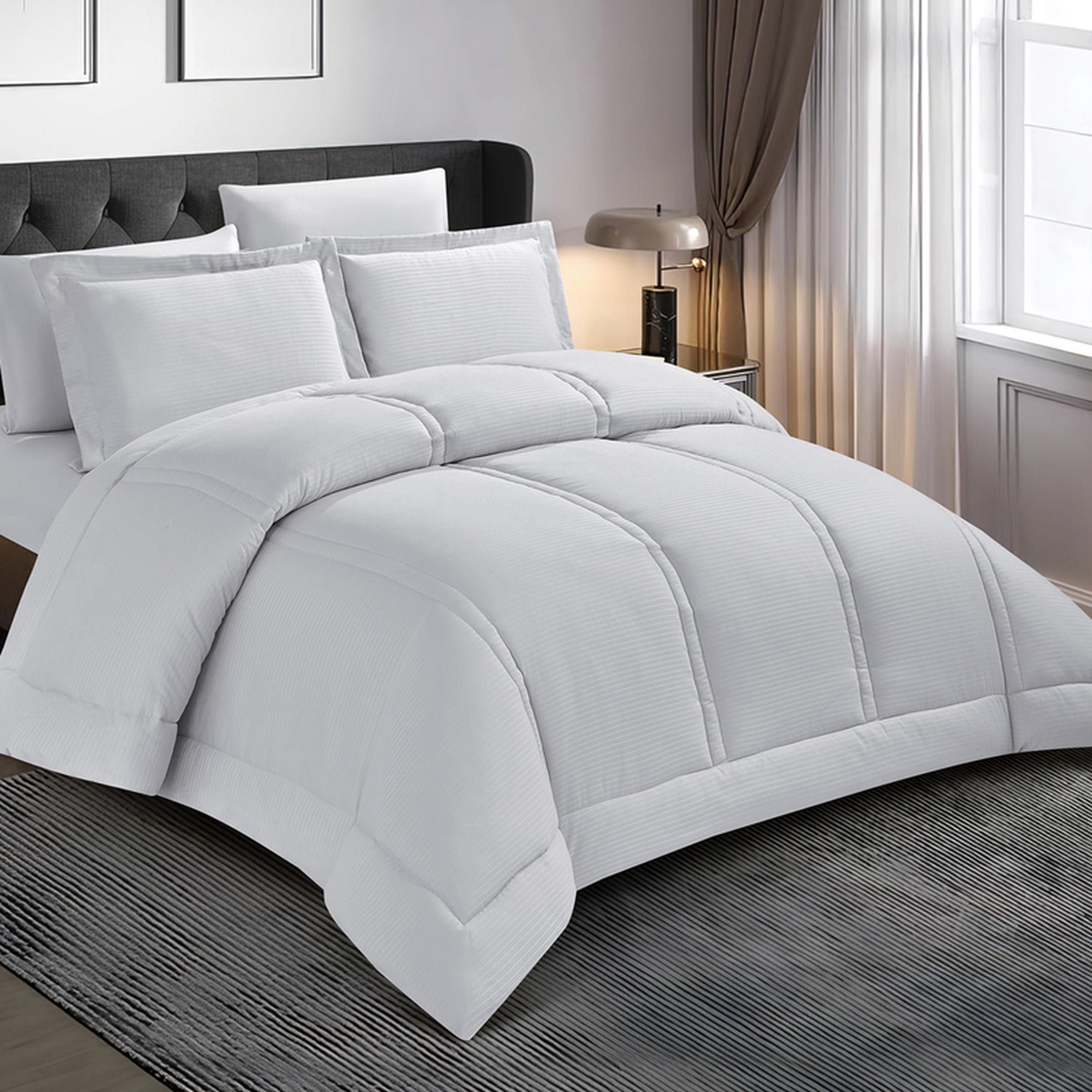 Thin Striped 6-Piece King Comforter Set - 240x260 cms-household-bedding-comfortersandbedspreads-comforters-image-30