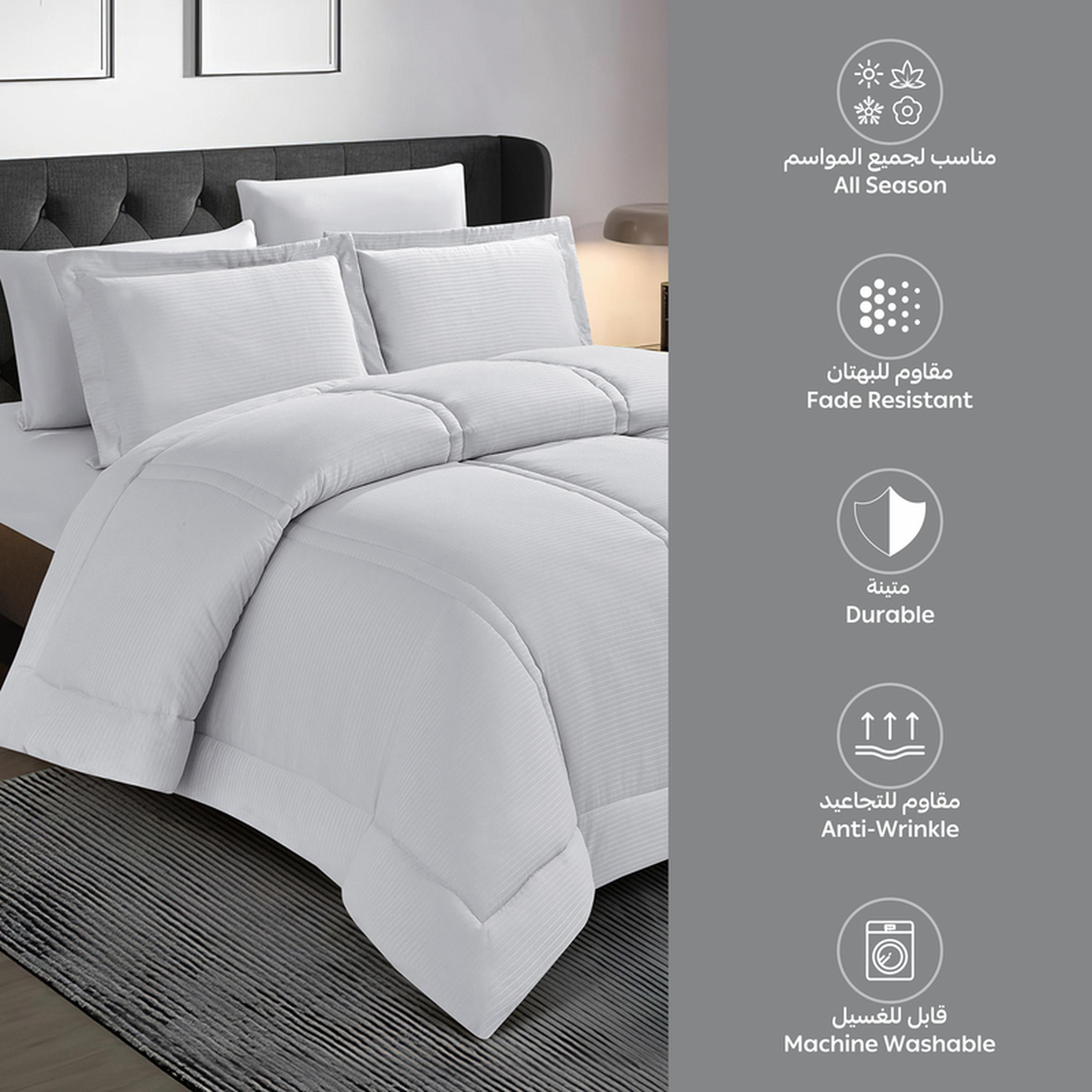 Thin Striped 6-Piece King Comforter Set - 240x260 cms-household-bedding-comfortersandbedspreads-comforters-image-34