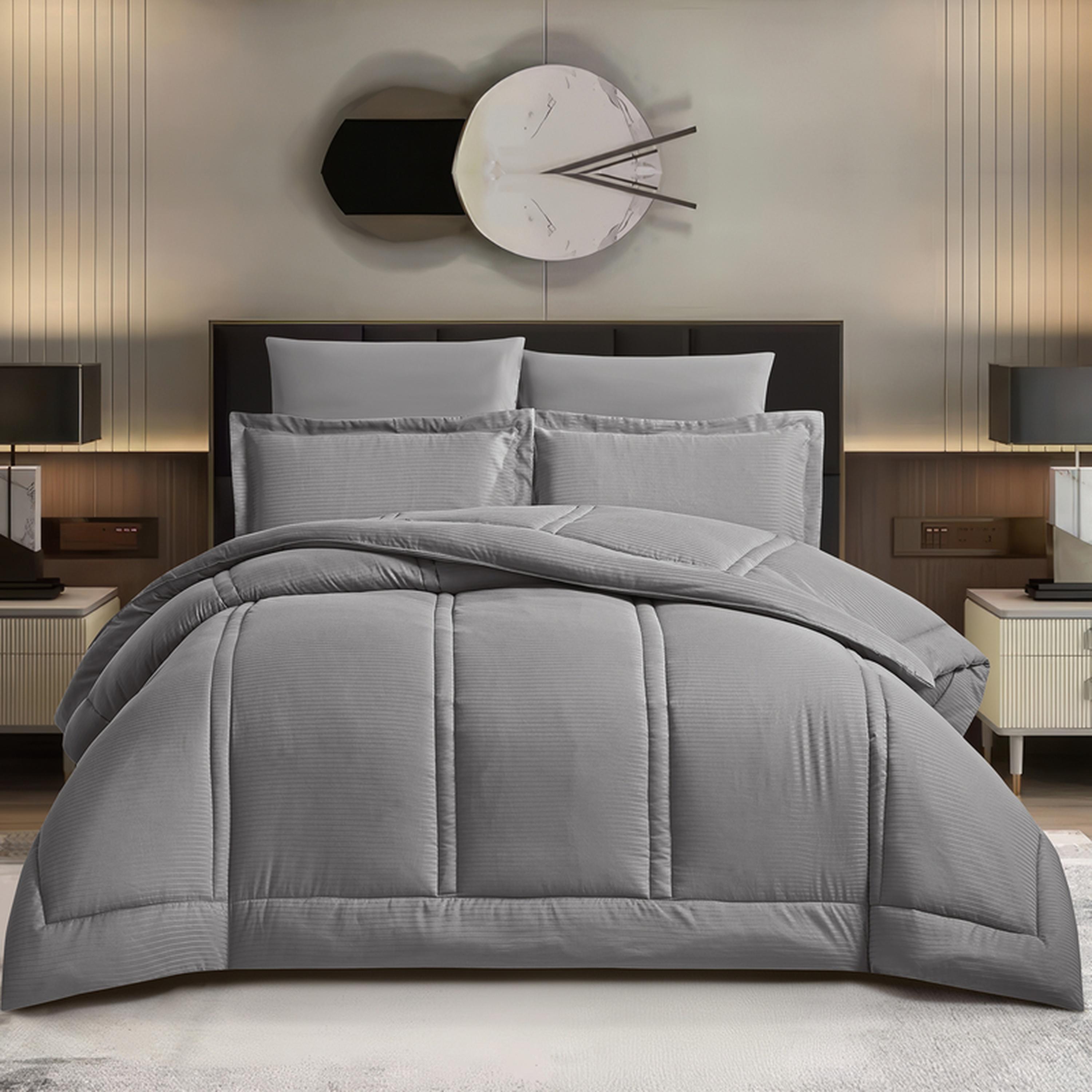 Thin Striped 6-Piece King Comforter Set - 240x260 cms-household-bedding-comfortersandbedspreads-comforters-image-43