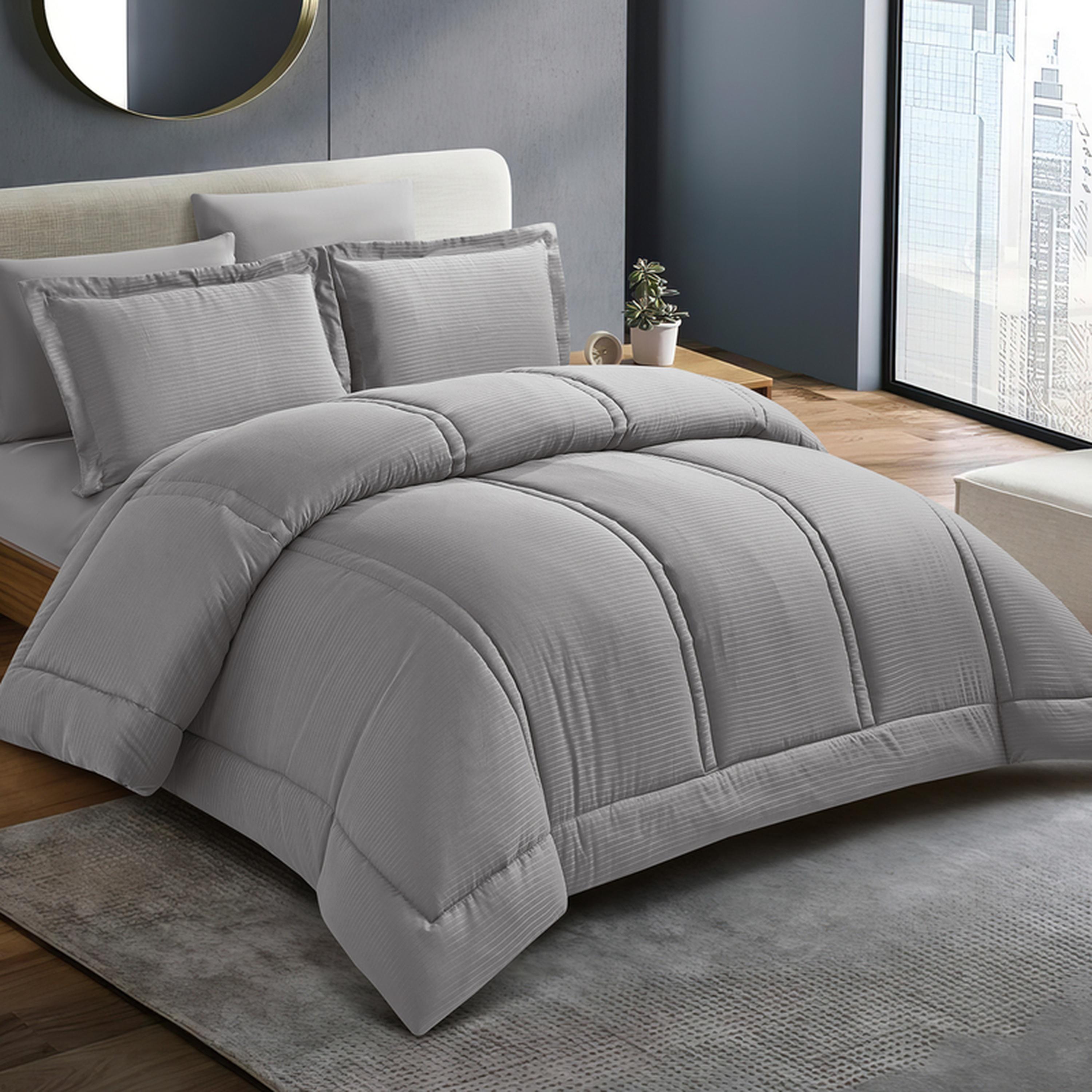Thin Striped 6-Piece King Comforter Set - 240x260 cms-household-bedding-comfortersandbedspreads-comforters-image-44