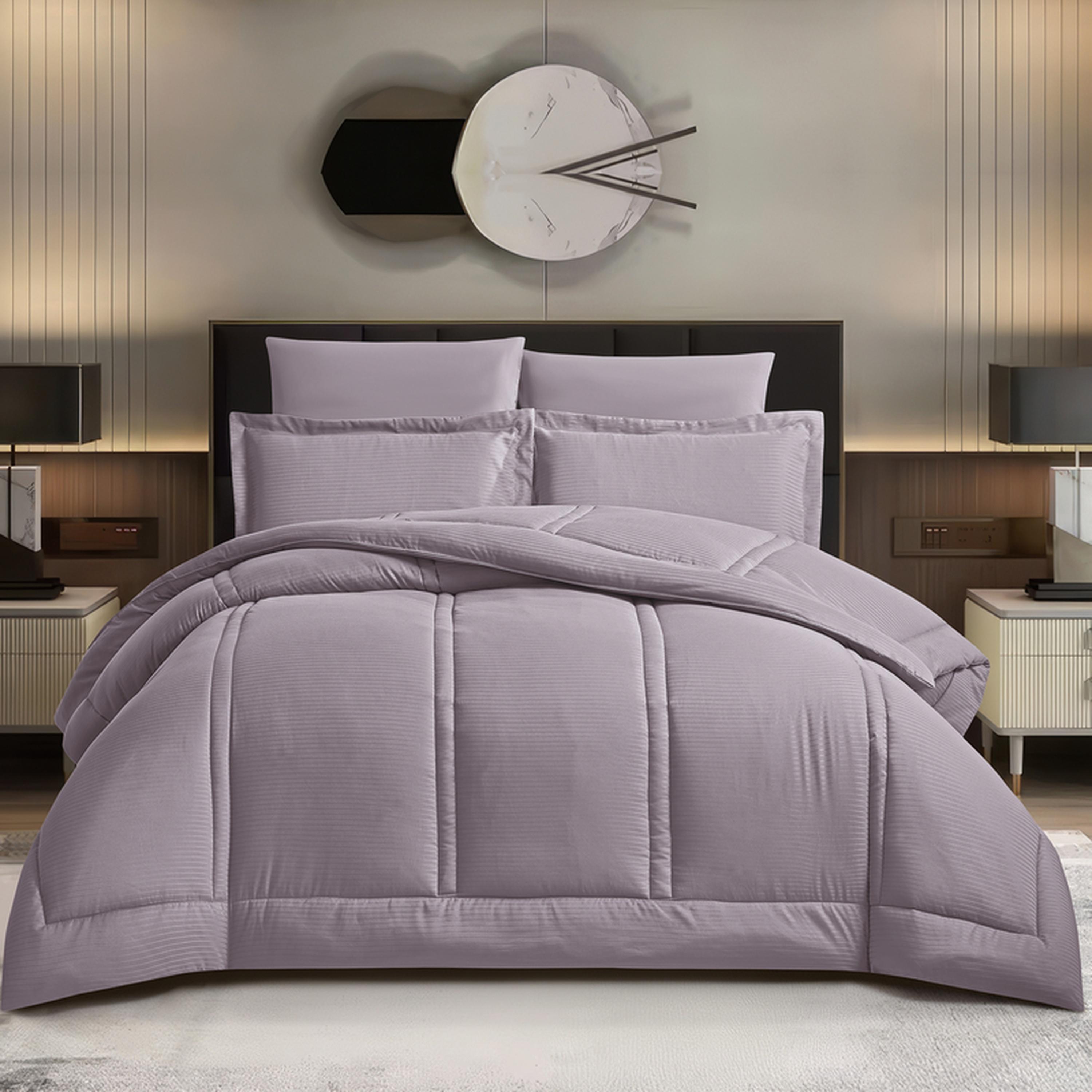 Thin Striped 6-Piece King Comforter Set - 240x260 cms-household-bedding-comfortersandbedspreads-comforters-image-50
