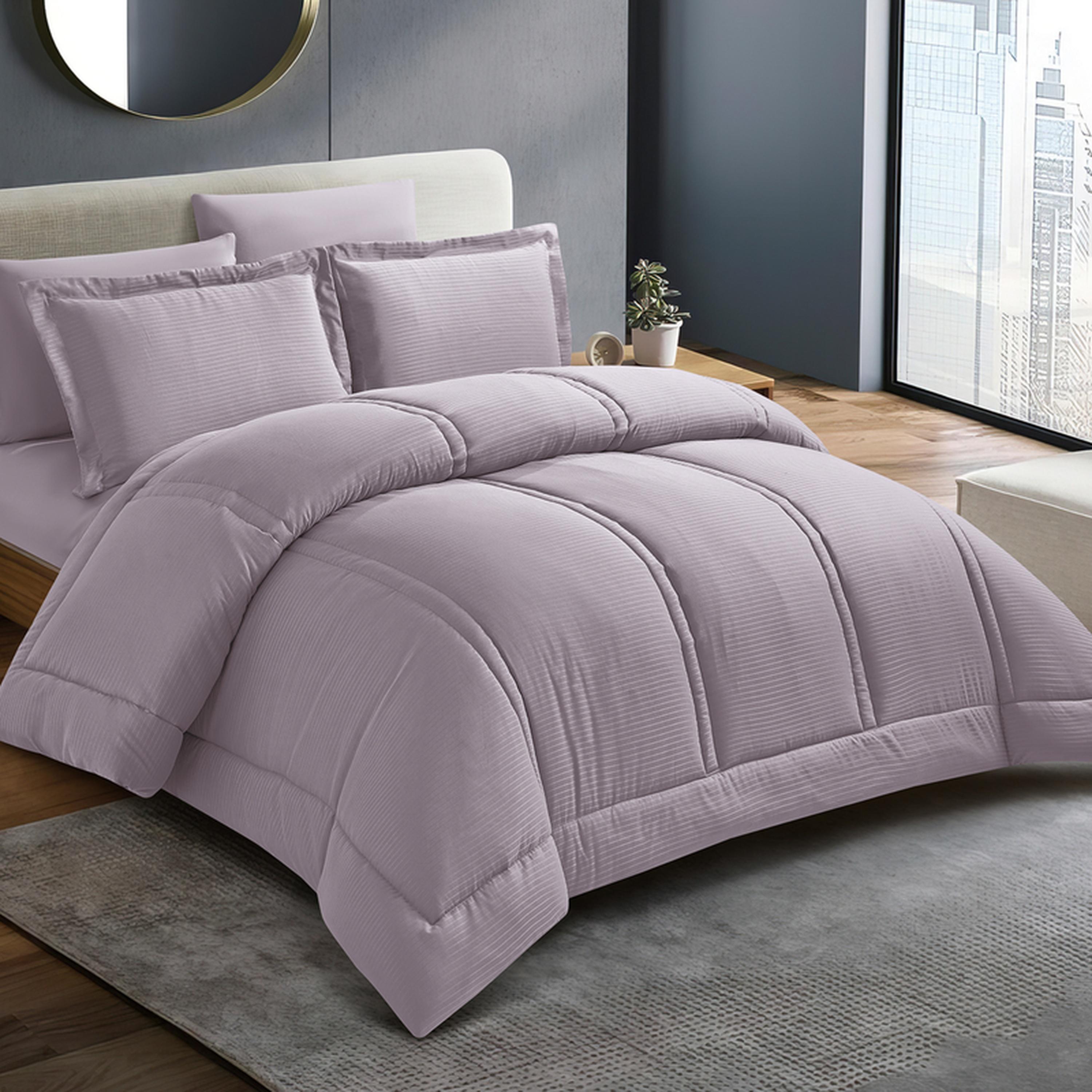 Thin Striped 6-Piece King Comforter Set - 240x260 cms-household-bedding-comfortersandbedspreads-comforters-image-51