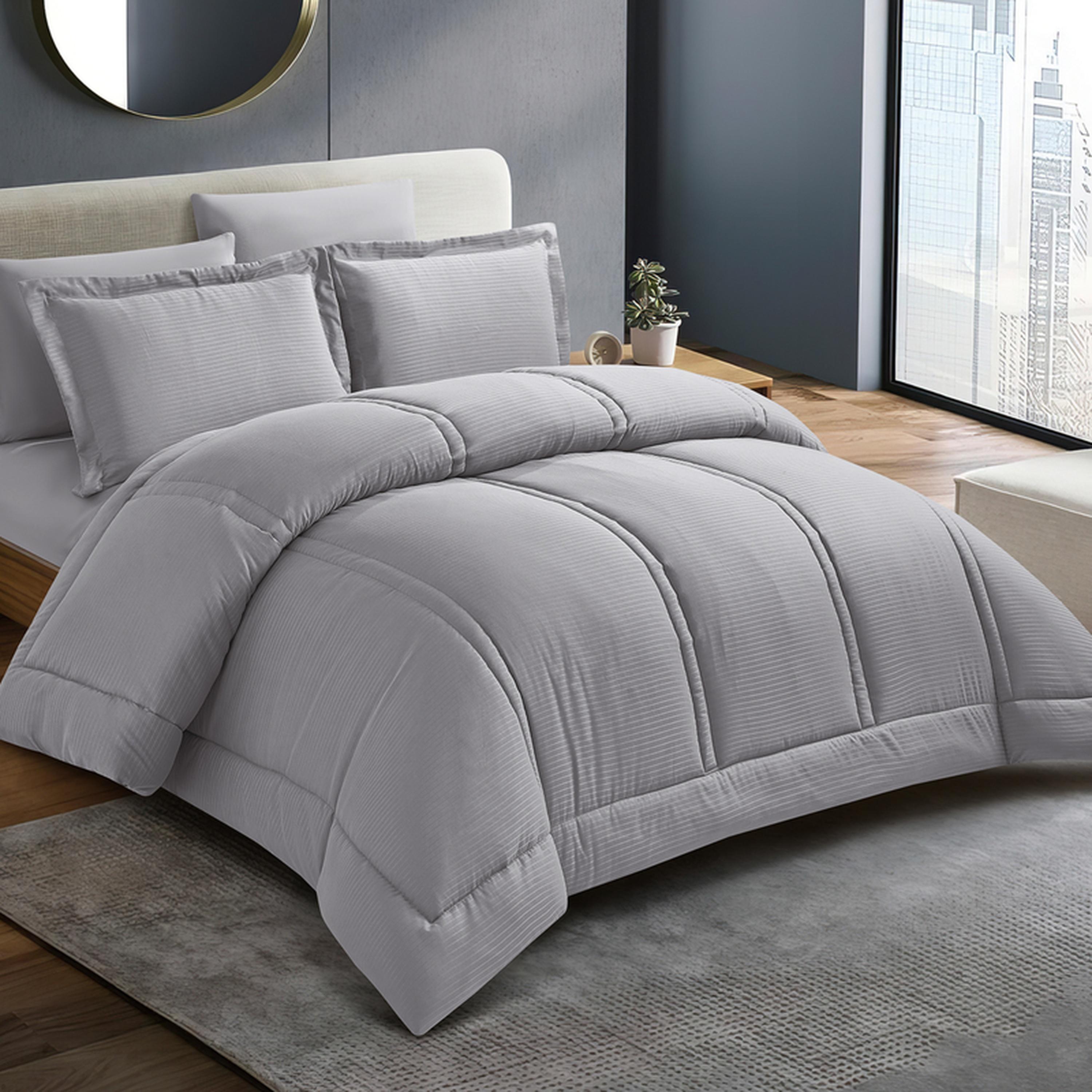 Thin Striped 6-Piece King Comforter Set - 240x260 cms-household-bedding-comfortersandbedspreads-comforters-image-37