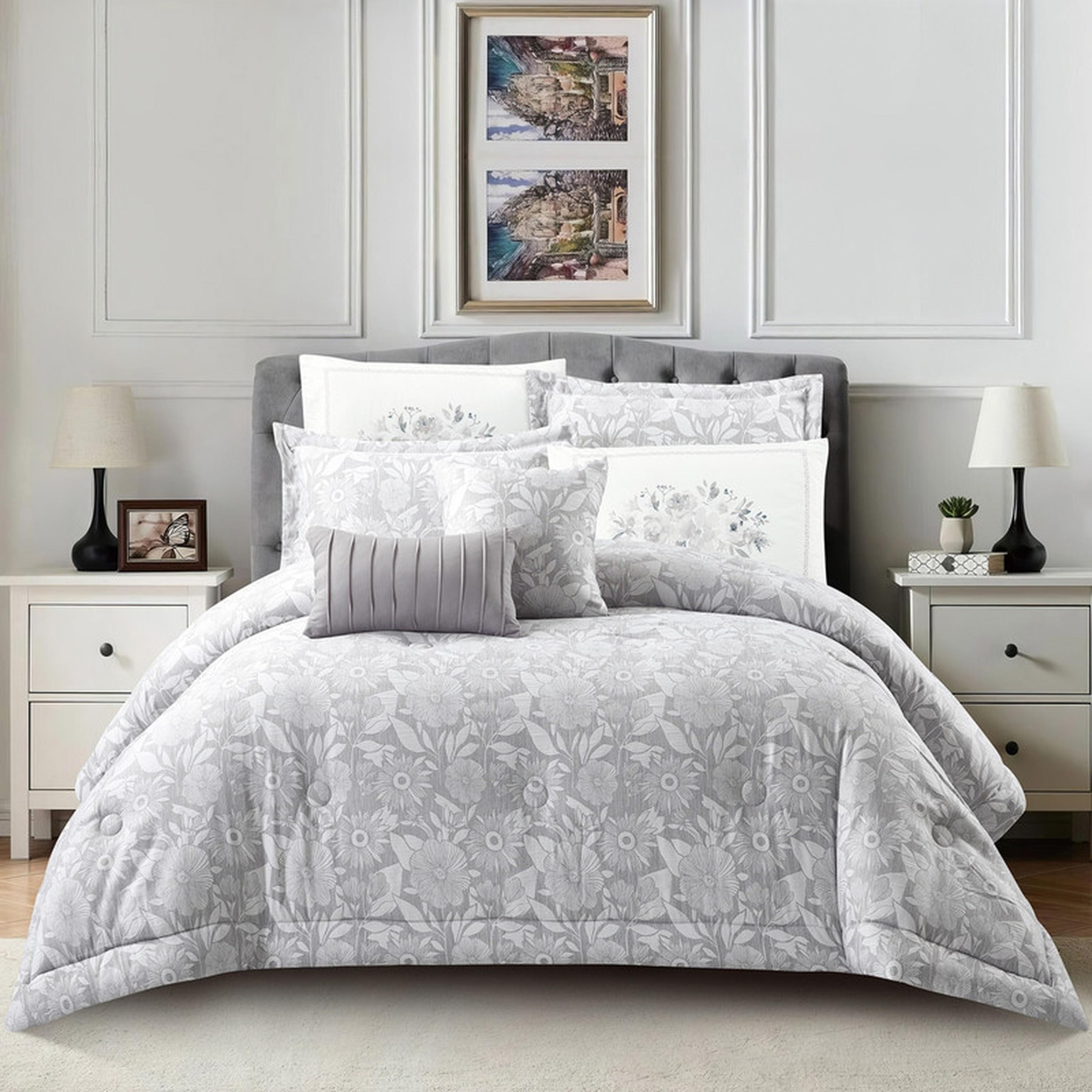 Printed 5-Piece Twin Comforter Set - 170x230 cms-household-bedding-comfortersandbedspreads-comforters-image-1