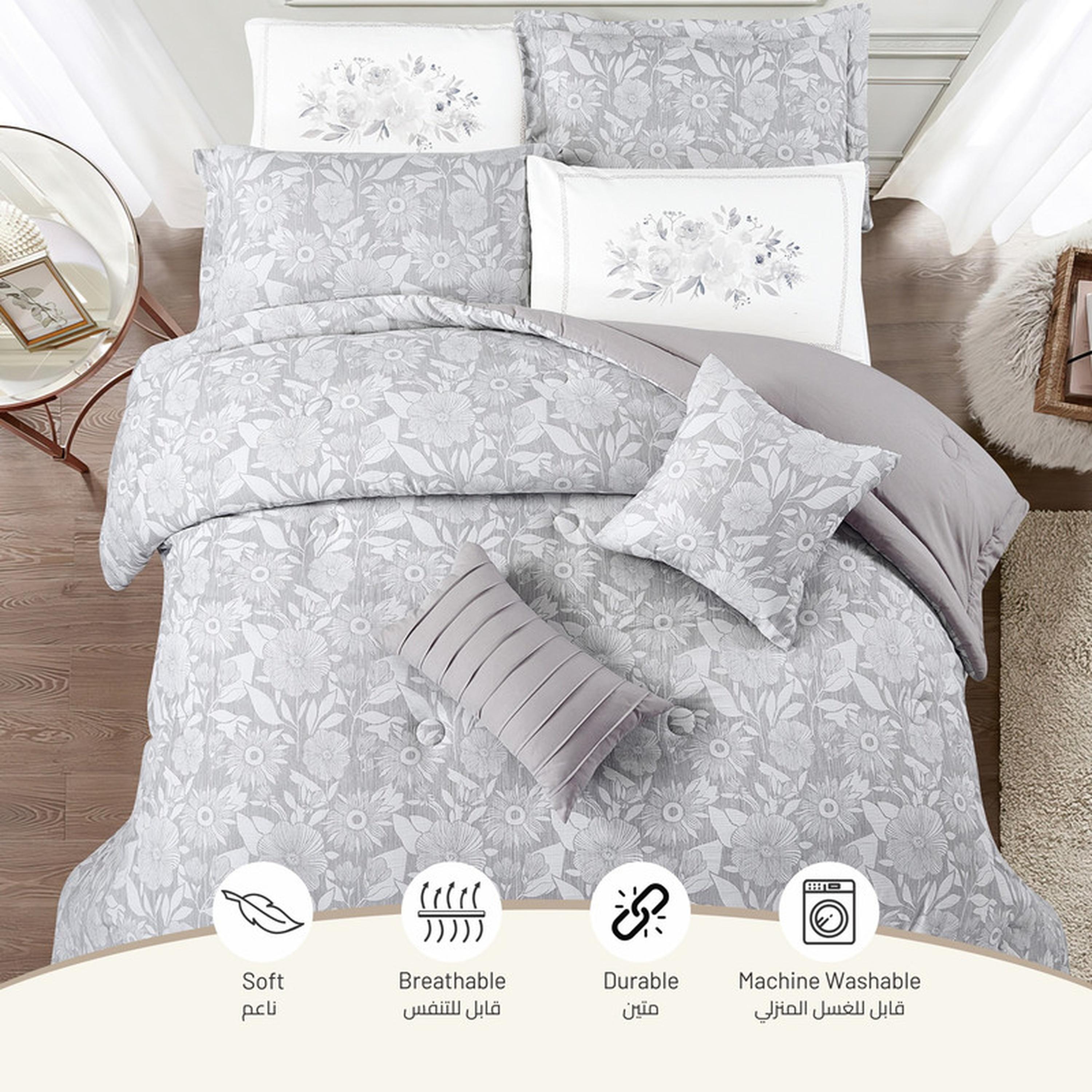 Printed 5-Piece Twin Comforter Set - 170x230 cms-household-bedding-comfortersandbedspreads-comforters-image-3
