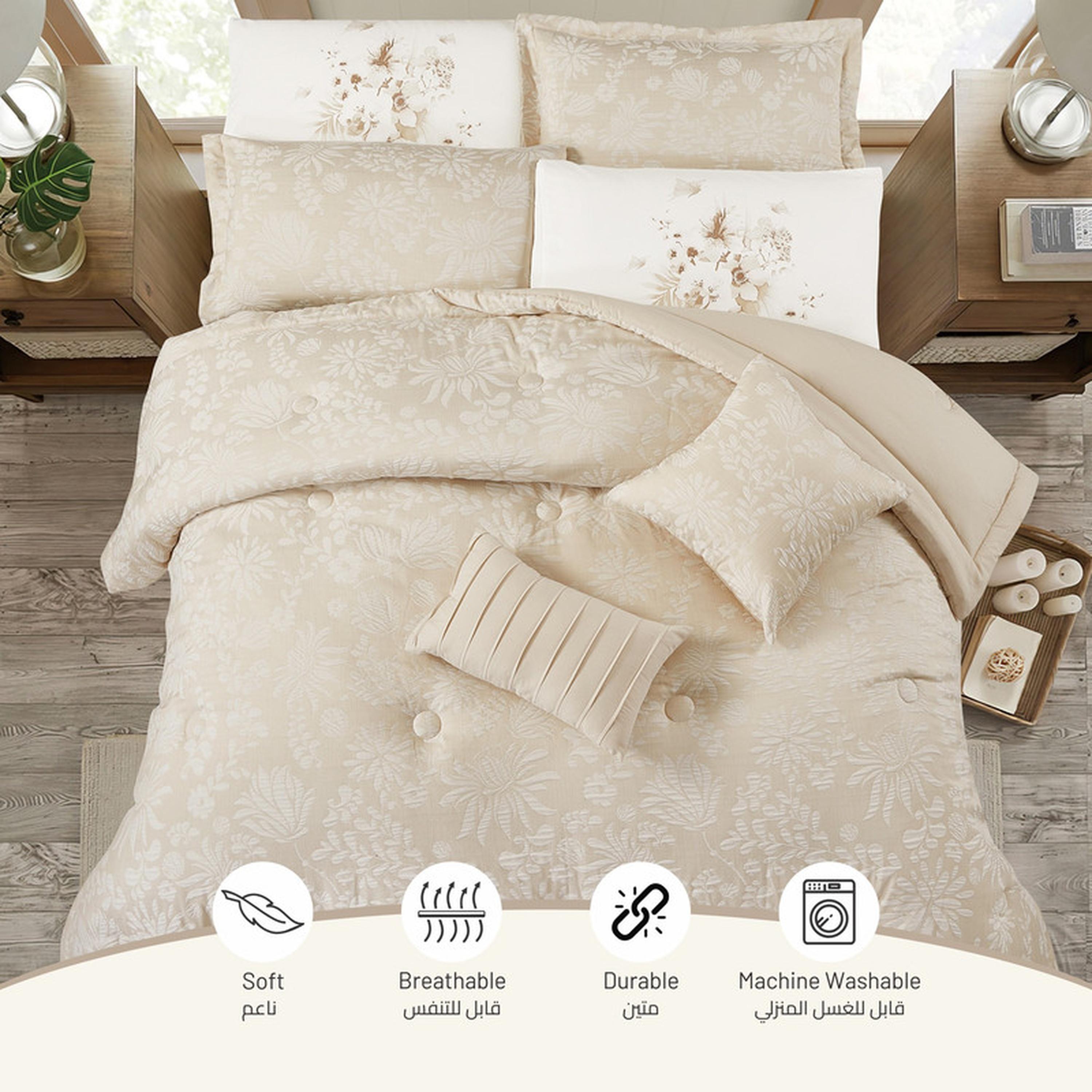 Printed 5-Piece Twin Comforter Set - 170x230 cms-household-bedding-comfortersandbedspreads-comforters-image-31