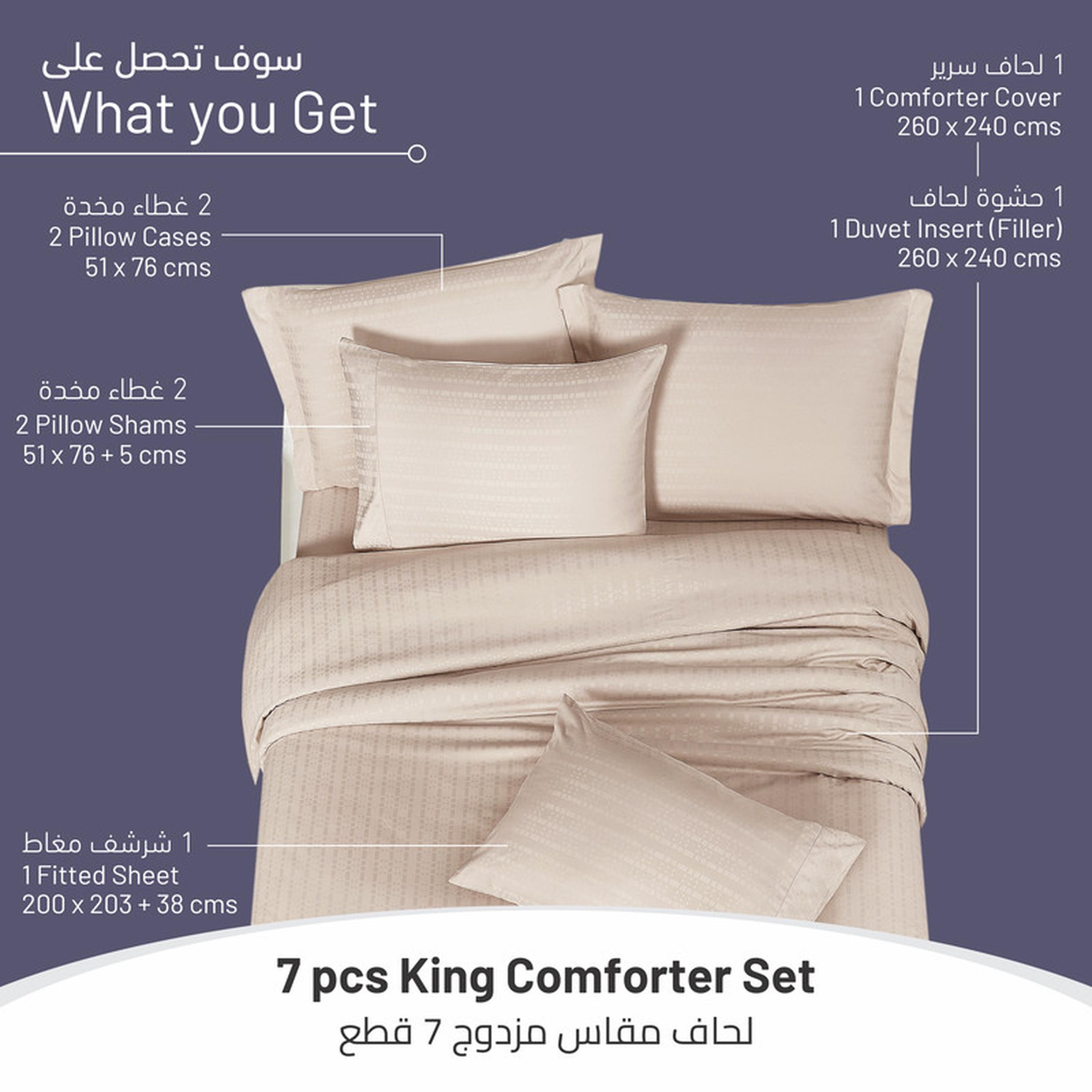 Striped 6-Piece King Comforter Set - 240x260 cms-household-bedding-comfortersandbedspreads-comforters-image-17