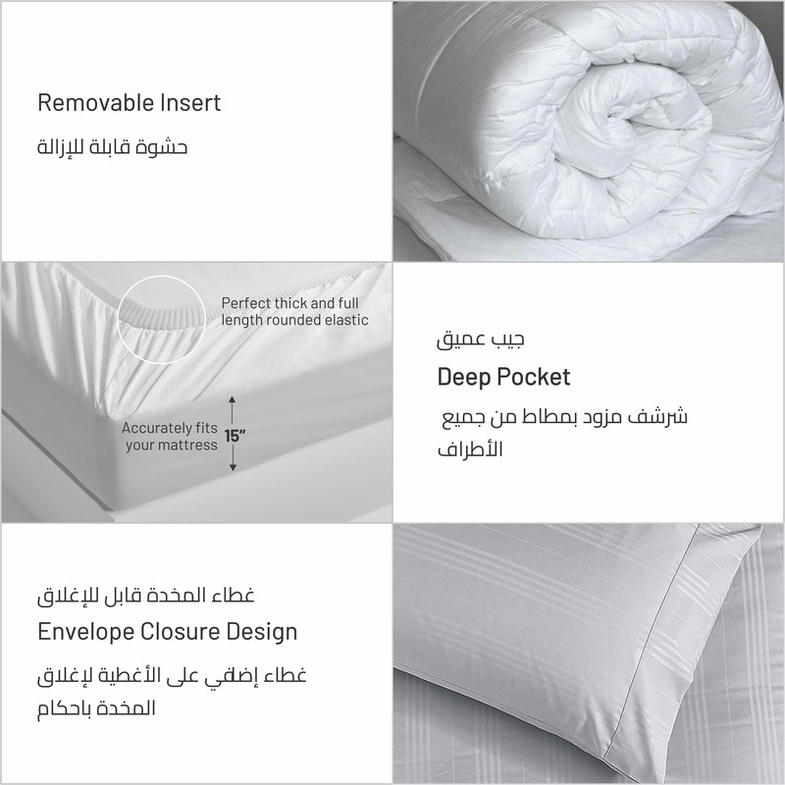 Striped 6-Piece King Comforter Set - 240x260 cms-household-bedding-comfortersandbedspreads-comforters-image-26