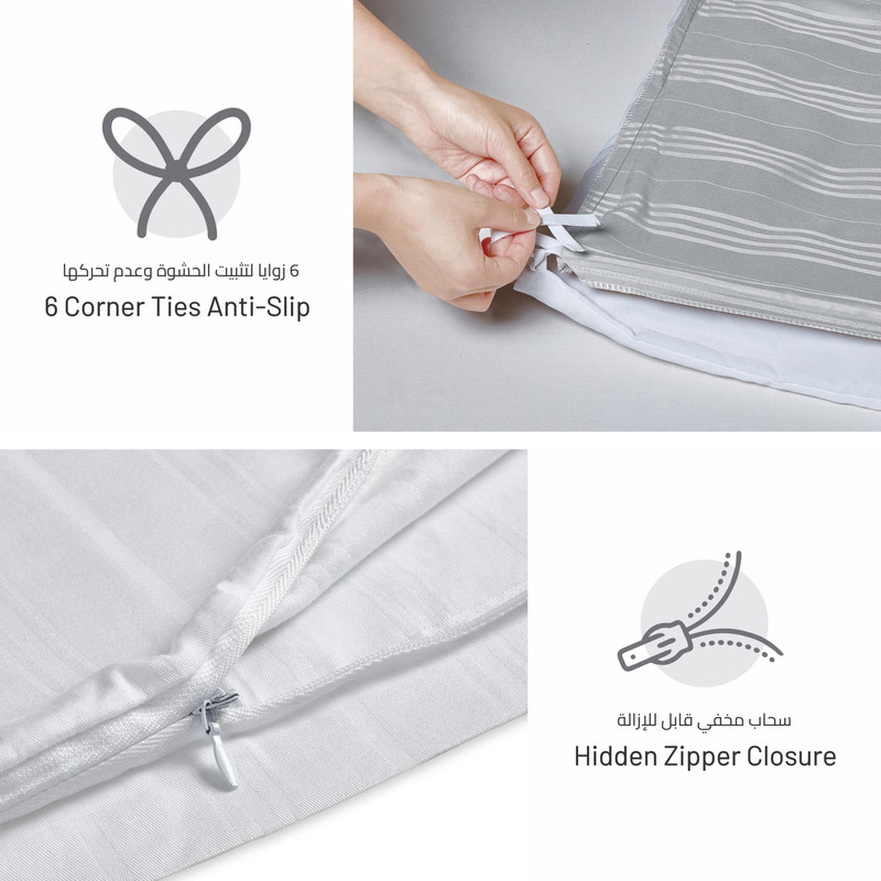 Striped 6-Piece King Comforter Set - 240x260 cms-household-bedding-comfortersandbedspreads-comforters-image-27