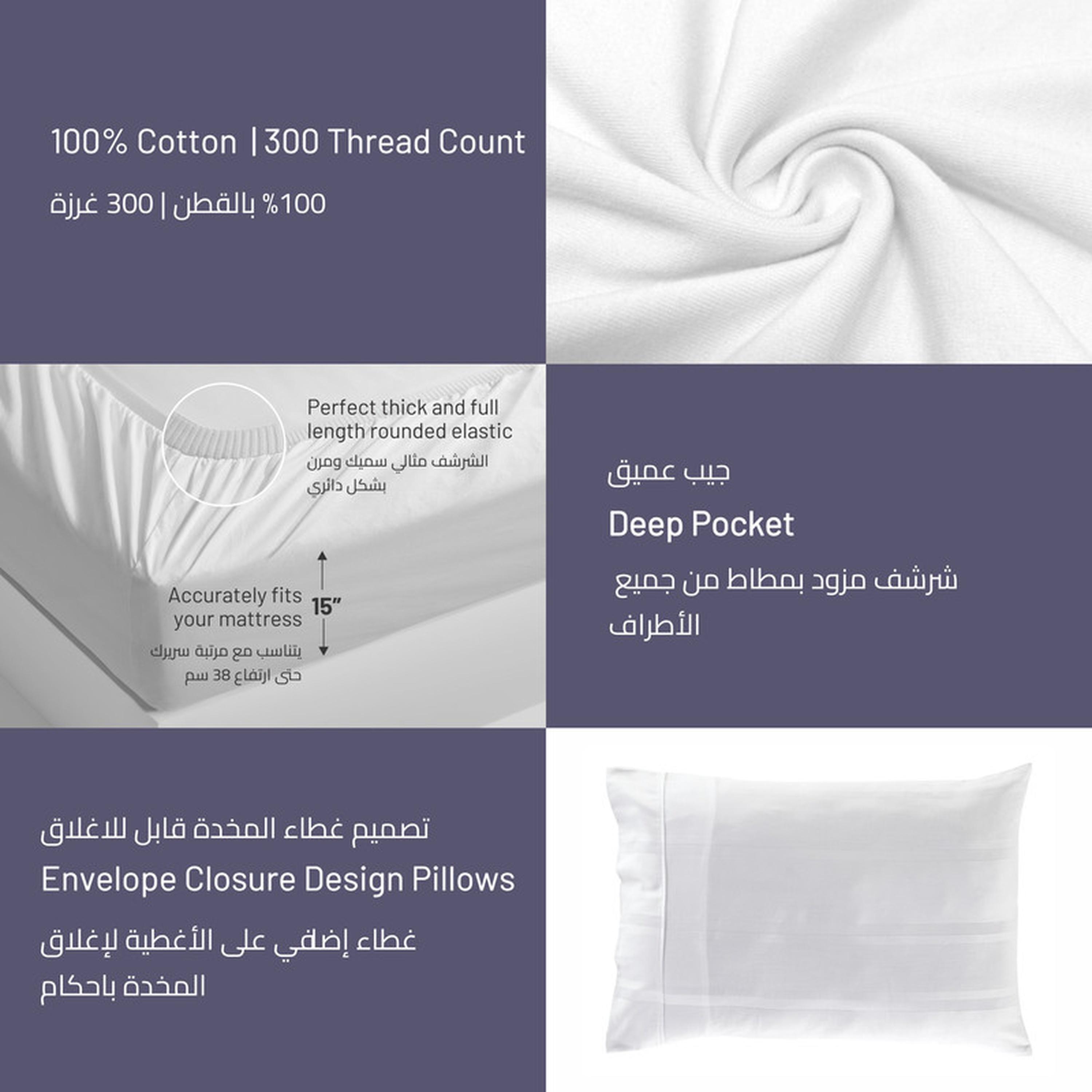 Striped 8-Piece 300 Thread Count Cotton King Comforter Set - 240x260 cms-household-bedding-comfortersandbedspreads-comforters-image-4