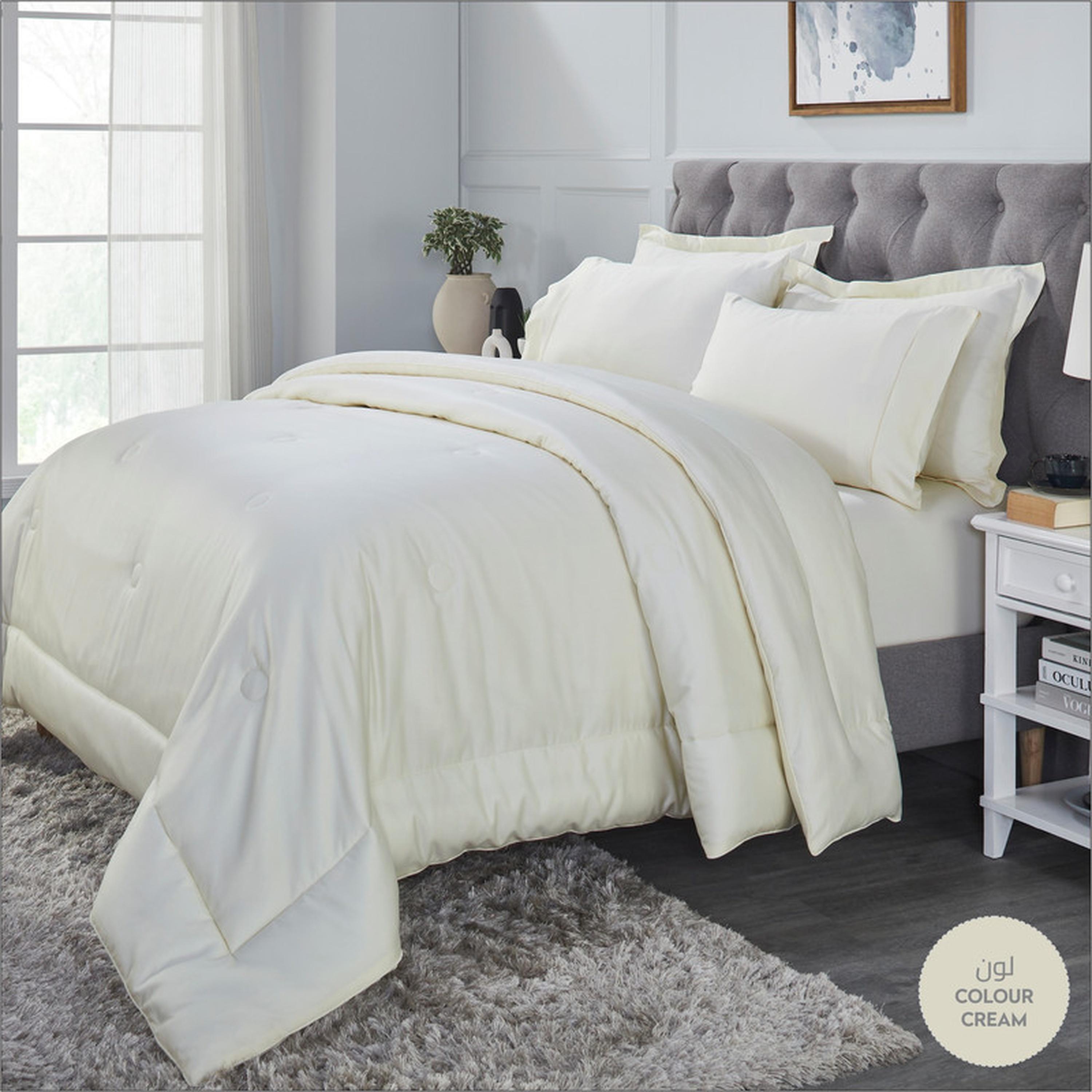 طقم لحاف كينج 6 قطع بعدد خيوط 300 من دونتيلا - 240×260 سم-household-bedding-comfortersandbedspreads-comforters-image-9
