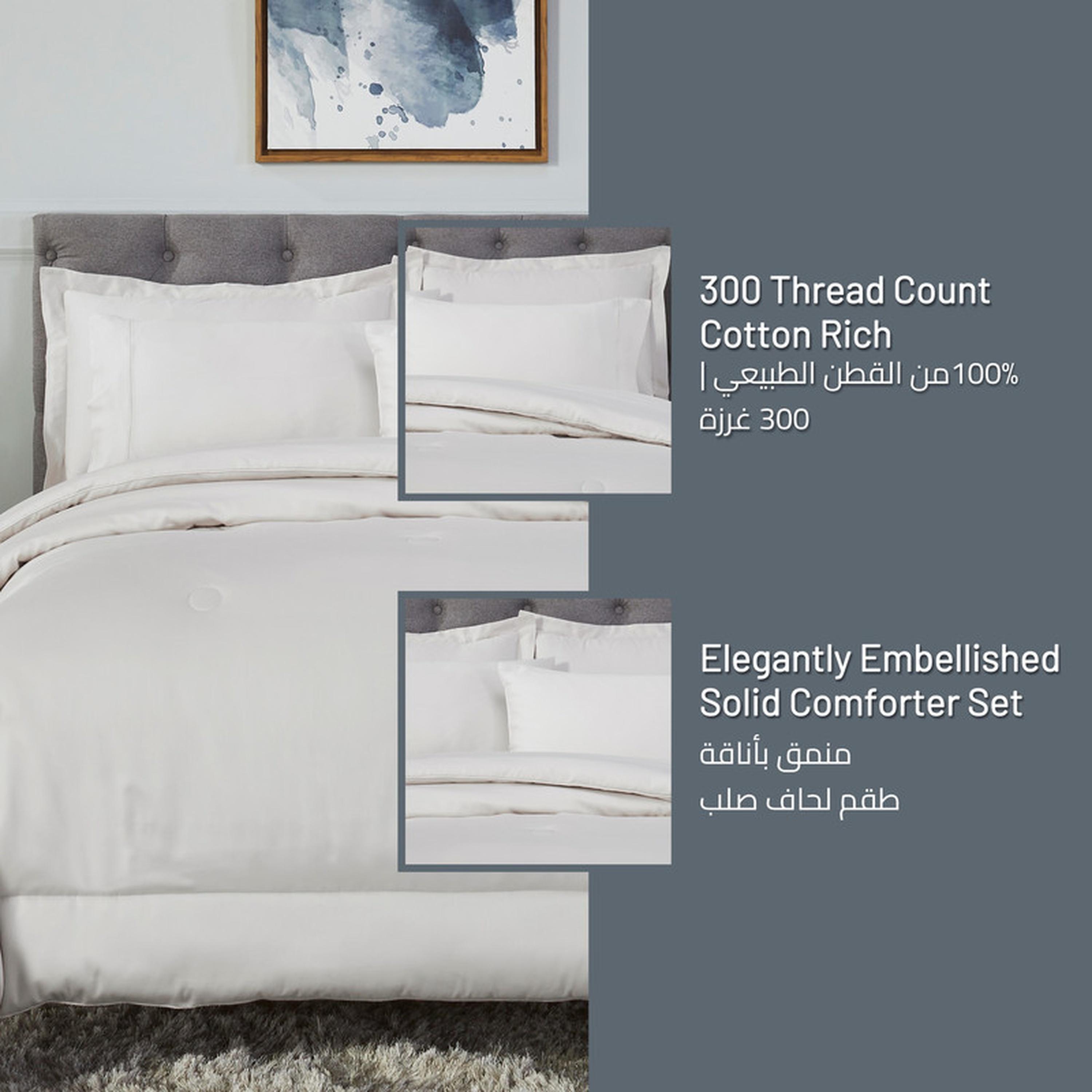 طقم لحاف كينج 6 قطع بعدد خيوط 300 من دونتيلا - 240×260 سم-household-bedding-comfortersandbedspreads-comforters-image-20
