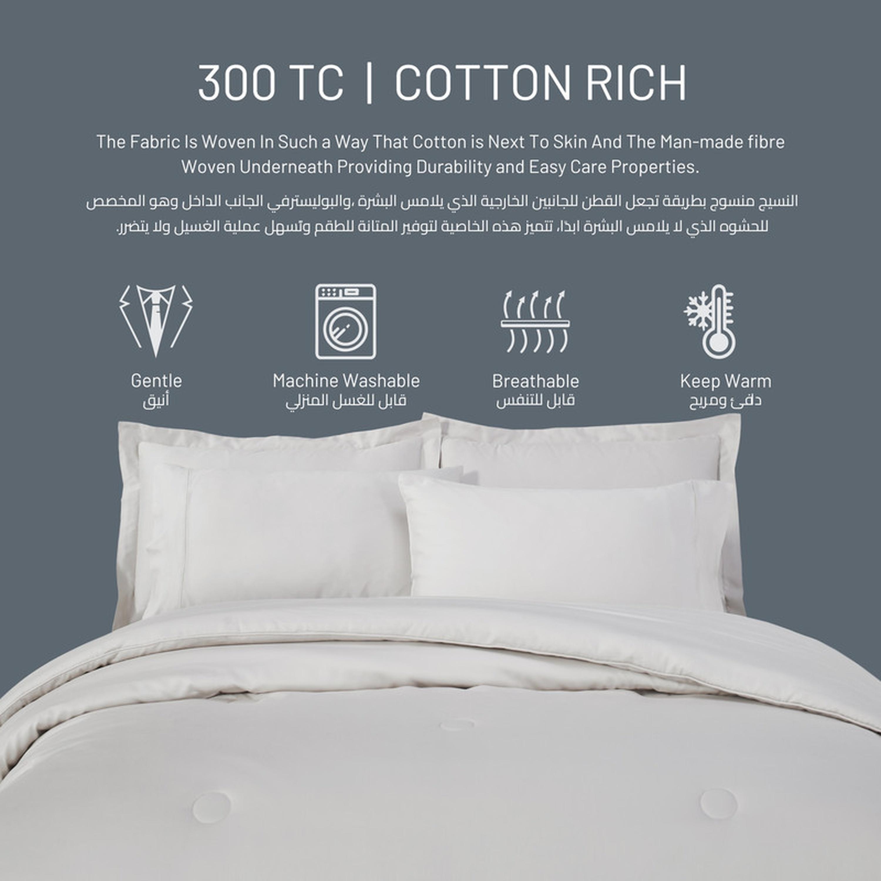 طقم لحاف كينج 6 قطع بعدد خيوط 300 من دونتيلا - 240×260 سم-household-bedding-comfortersandbedspreads-comforters-image-21