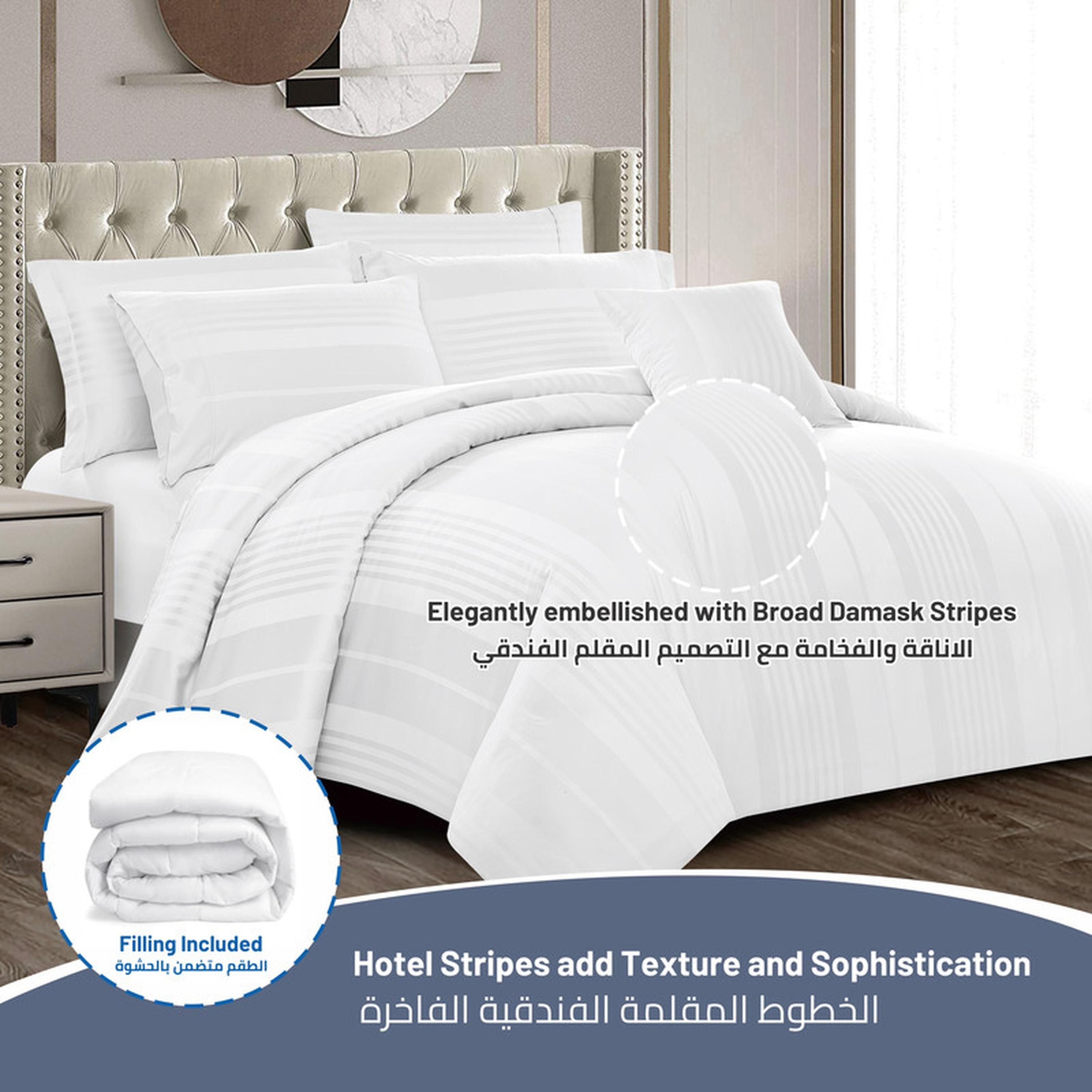 طقم لحاف كينج 6 قطع بعدد خيوط 300 من دونتيلا - 240×260 سم-household-bedding-comfortersandbedspreads-comforters-image-30