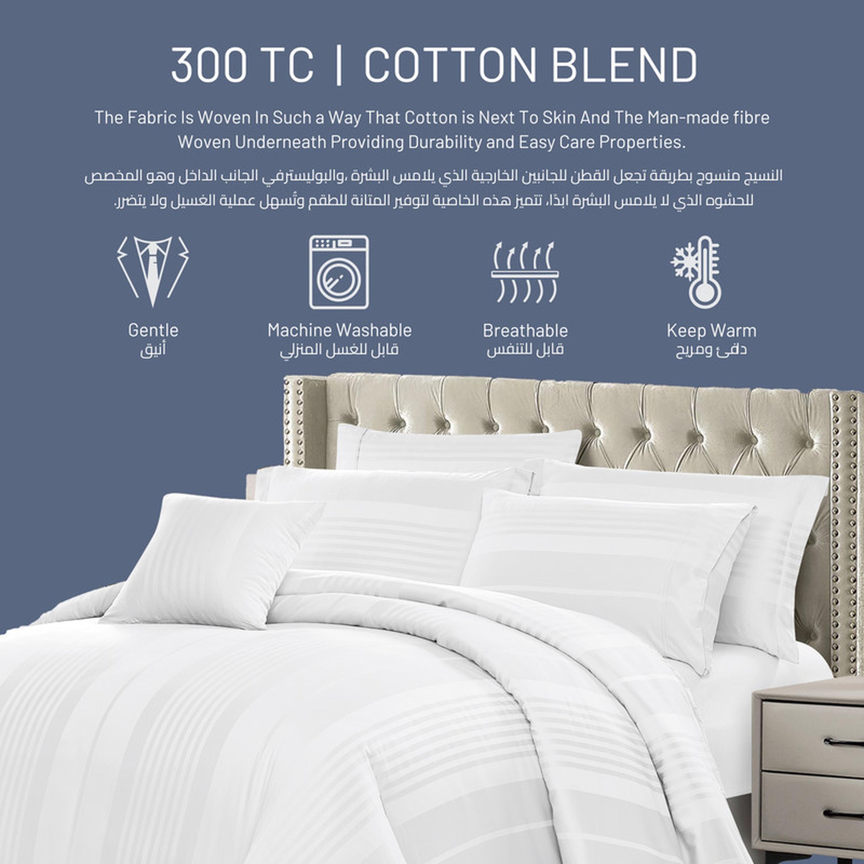 طقم لحاف كينج 6 قطع بعدد خيوط 300 من دونتيلا - 240×260 سم-household-bedding-comfortersandbedspreads-comforters-image-35