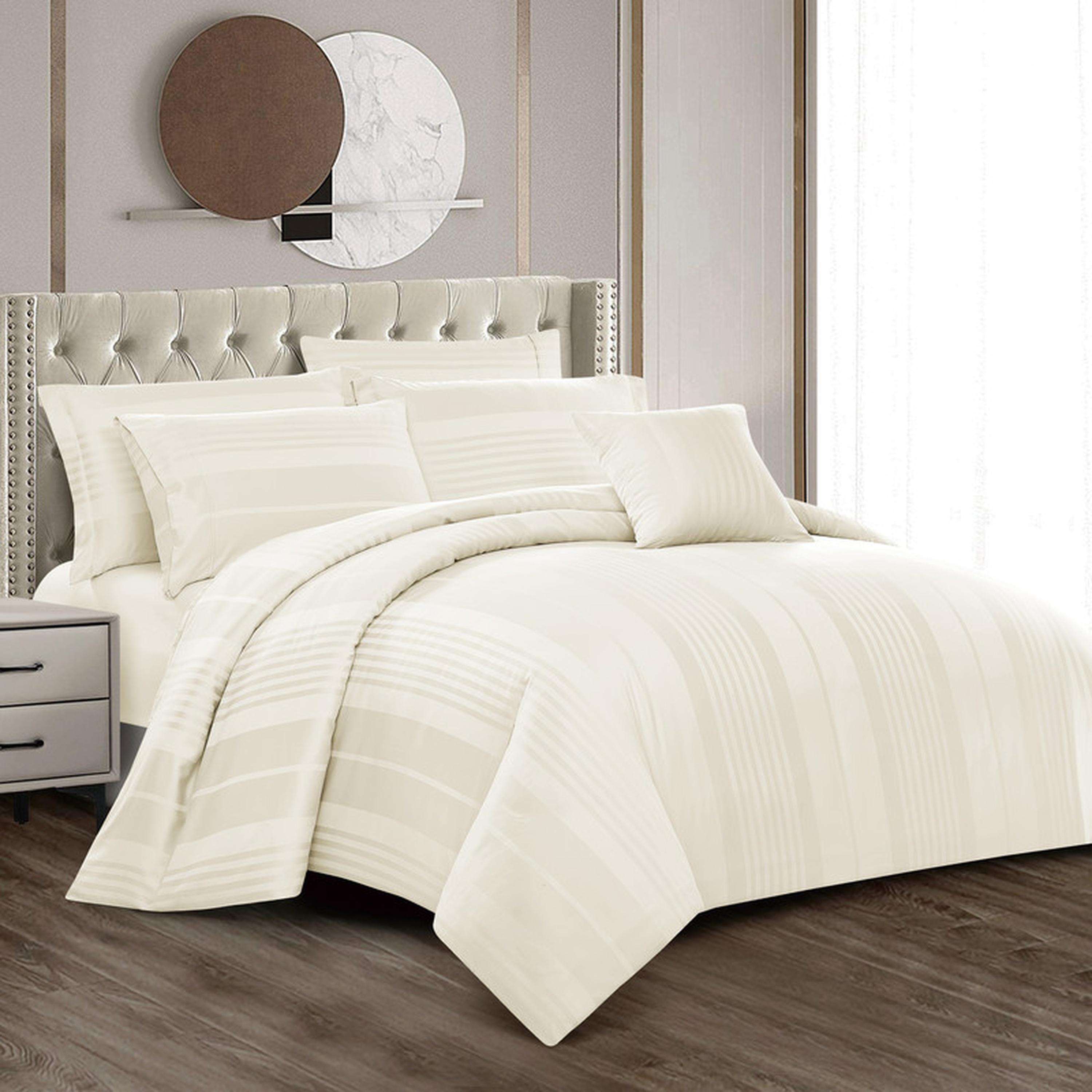 طقم لحاف كينج 6 قطع بعدد خيوط 300 من دونتيلا - 240×260 سم-household-bedding-comfortersandbedspreads-comforters-image-36