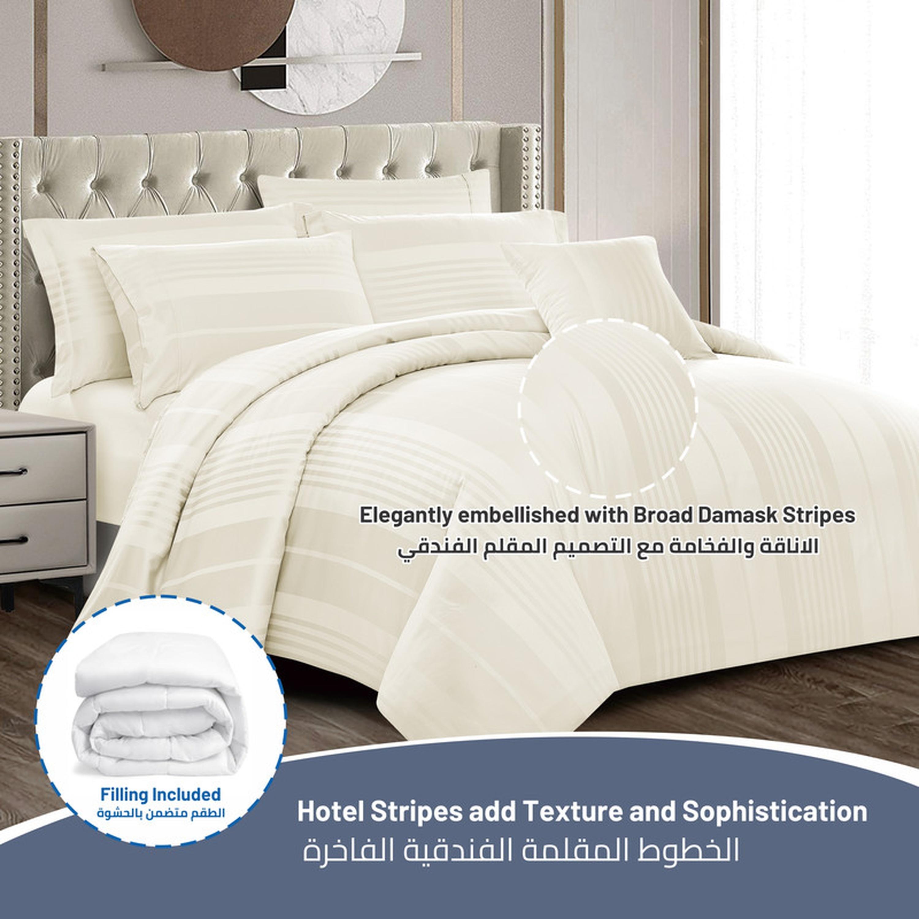 طقم لحاف كينج 6 قطع بعدد خيوط 300 من دونتيلا - 240×260 سم-household-bedding-comfortersandbedspreads-comforters-image-37