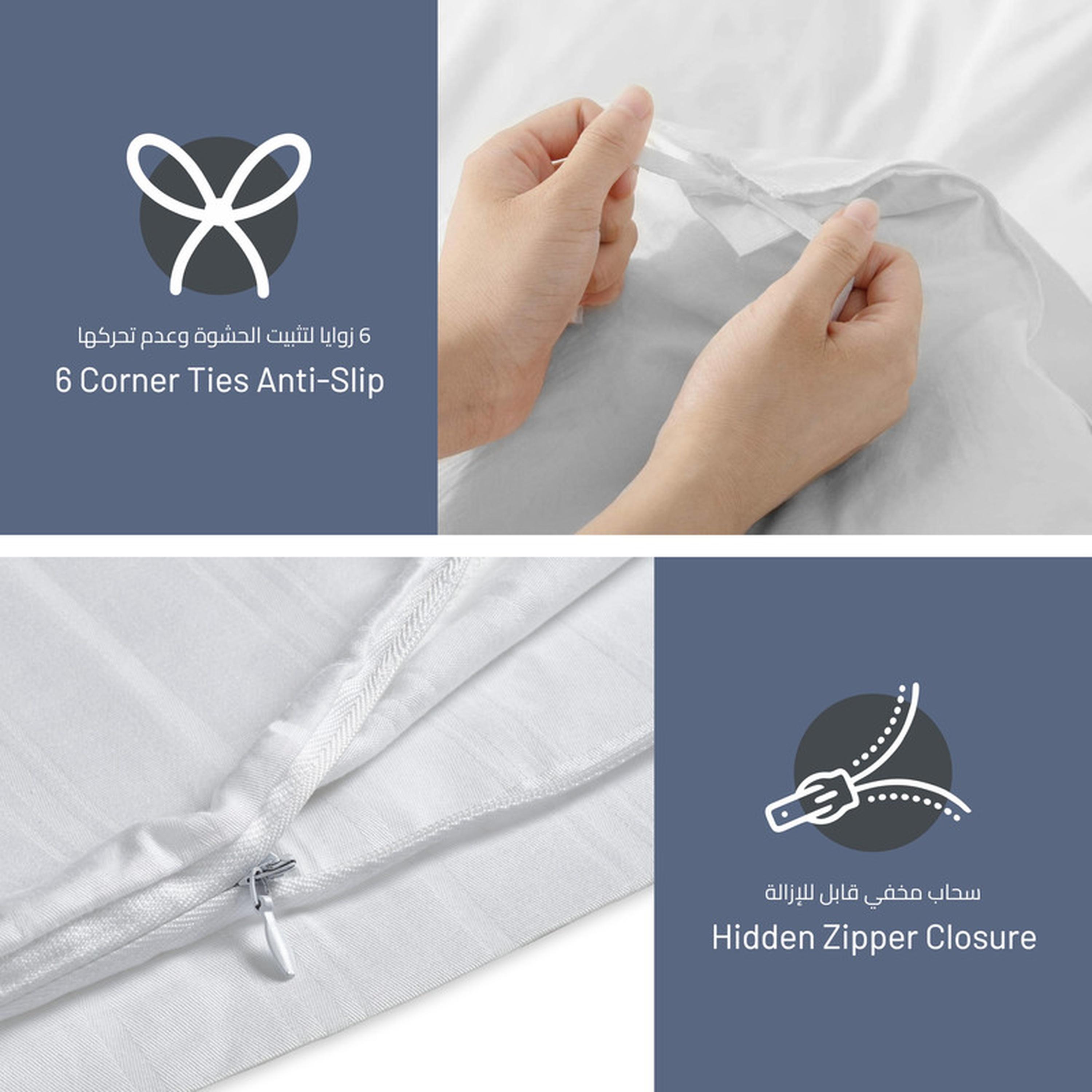 طقم لحاف كينج 6 قطع بعدد خيوط 300 من دونتيلا - 240×260 سم-household-bedding-comfortersandbedspreads-comforters-image-40