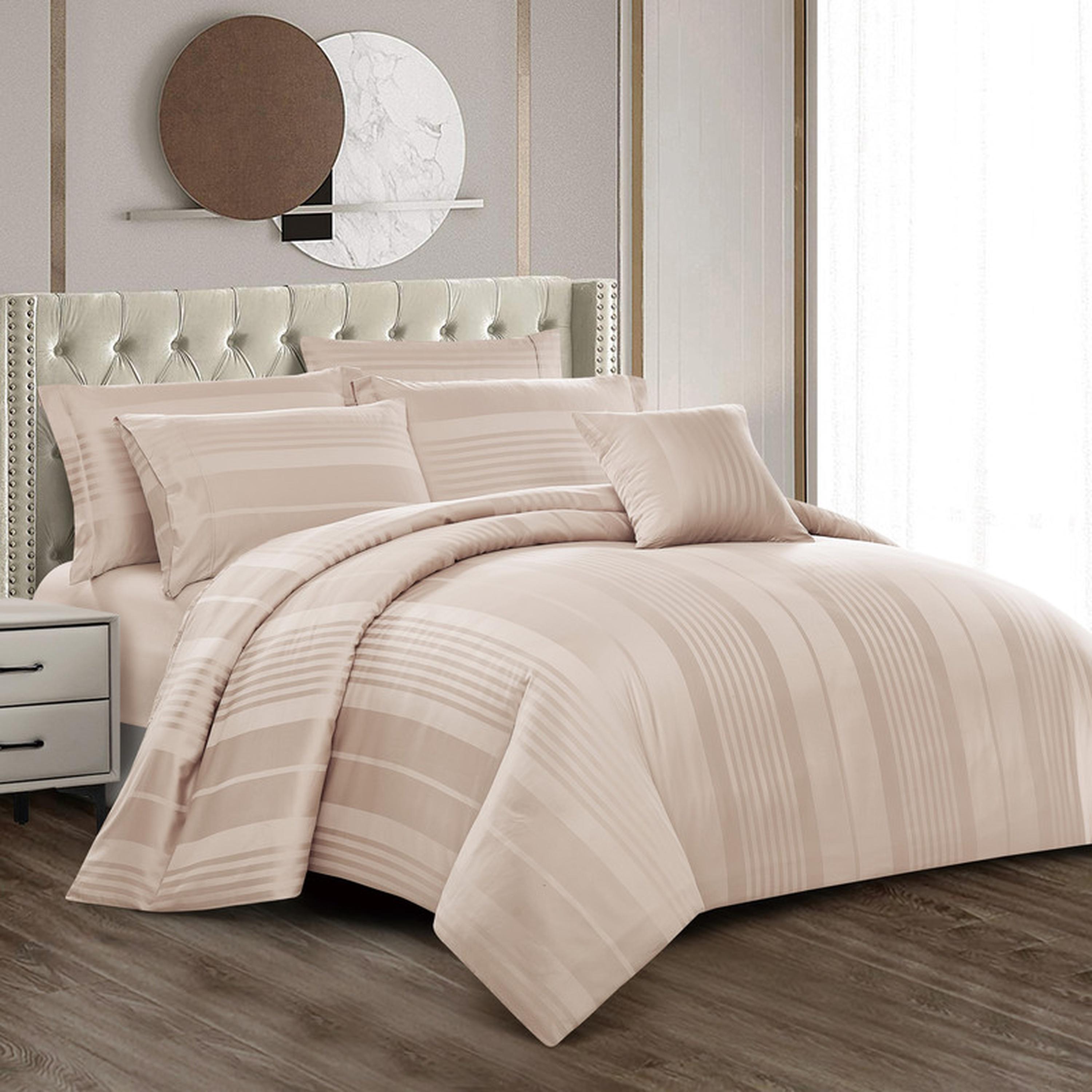 طقم لحاف كينج 6 قطع بعدد خيوط 300 من دونتيلا - 240×260 سم-household-bedding-comfortersandbedspreads-comforters-image-43