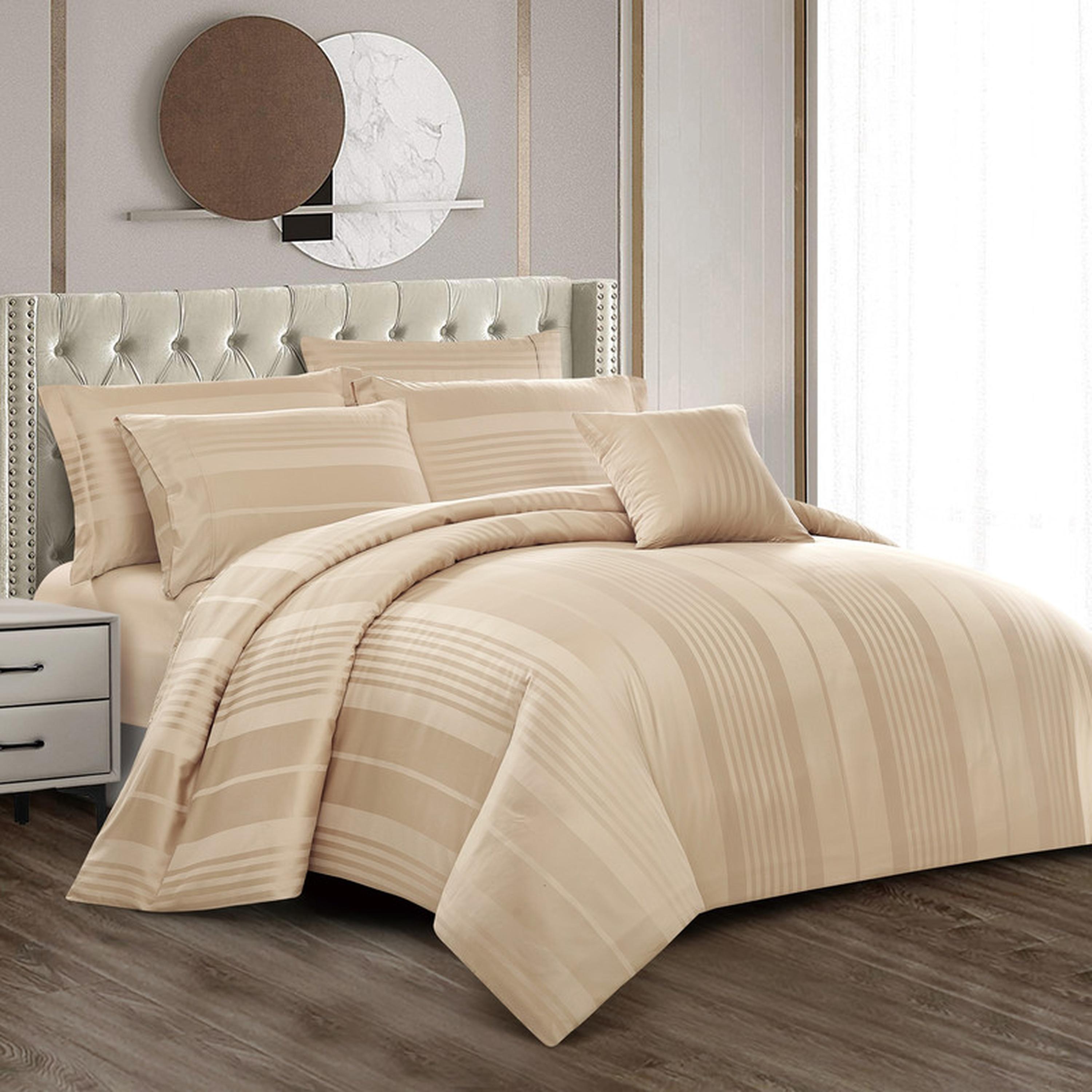 طقم لحاف كينج 6 قطع بعدد خيوط 300 من دونتيلا - 240×260 سم-household-bedding-comfortersandbedspreads-comforters-image-50