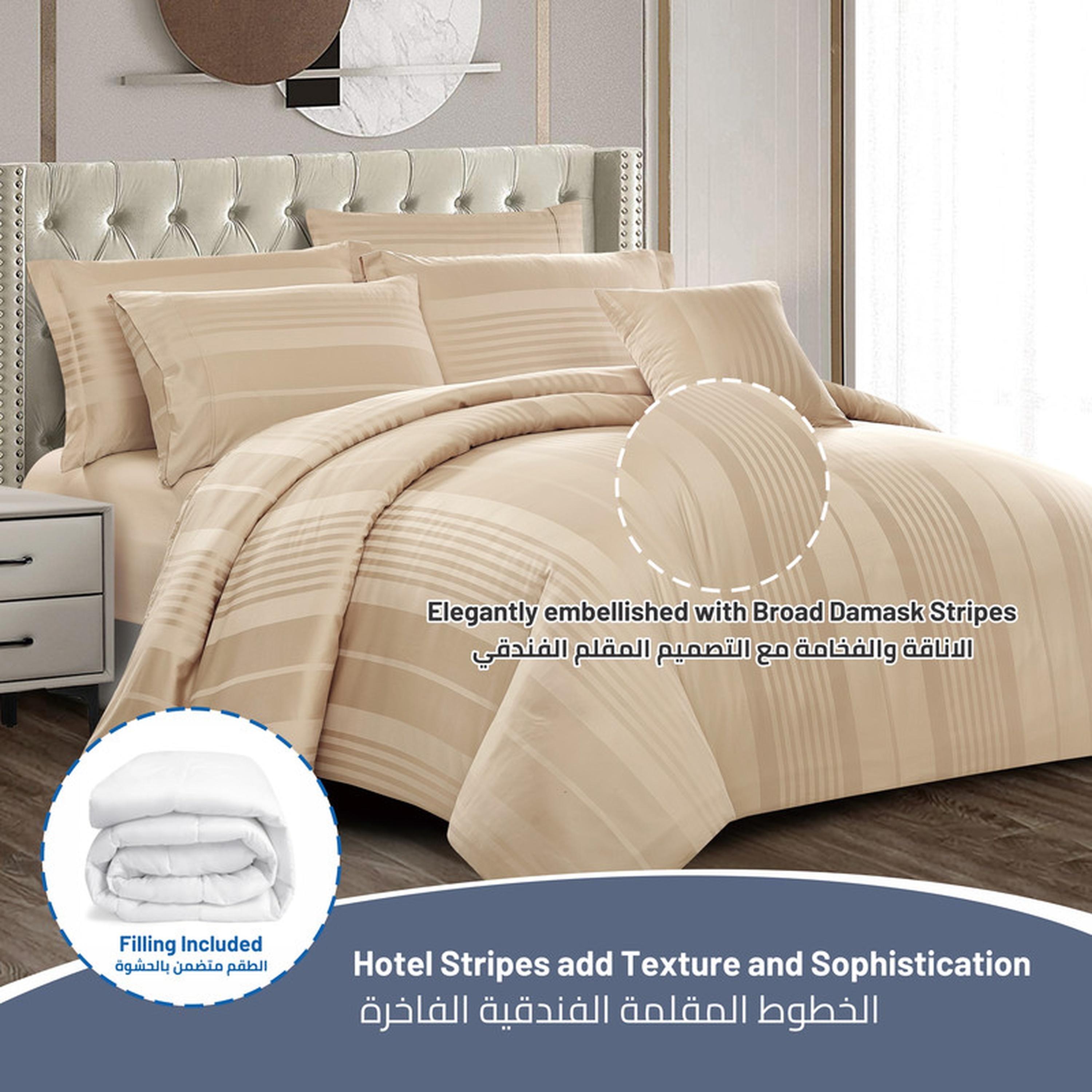 طقم لحاف كينج 6 قطع بعدد خيوط 300 من دونتيلا - 240×260 سم-household-bedding-comfortersandbedspreads-comforters-image-51