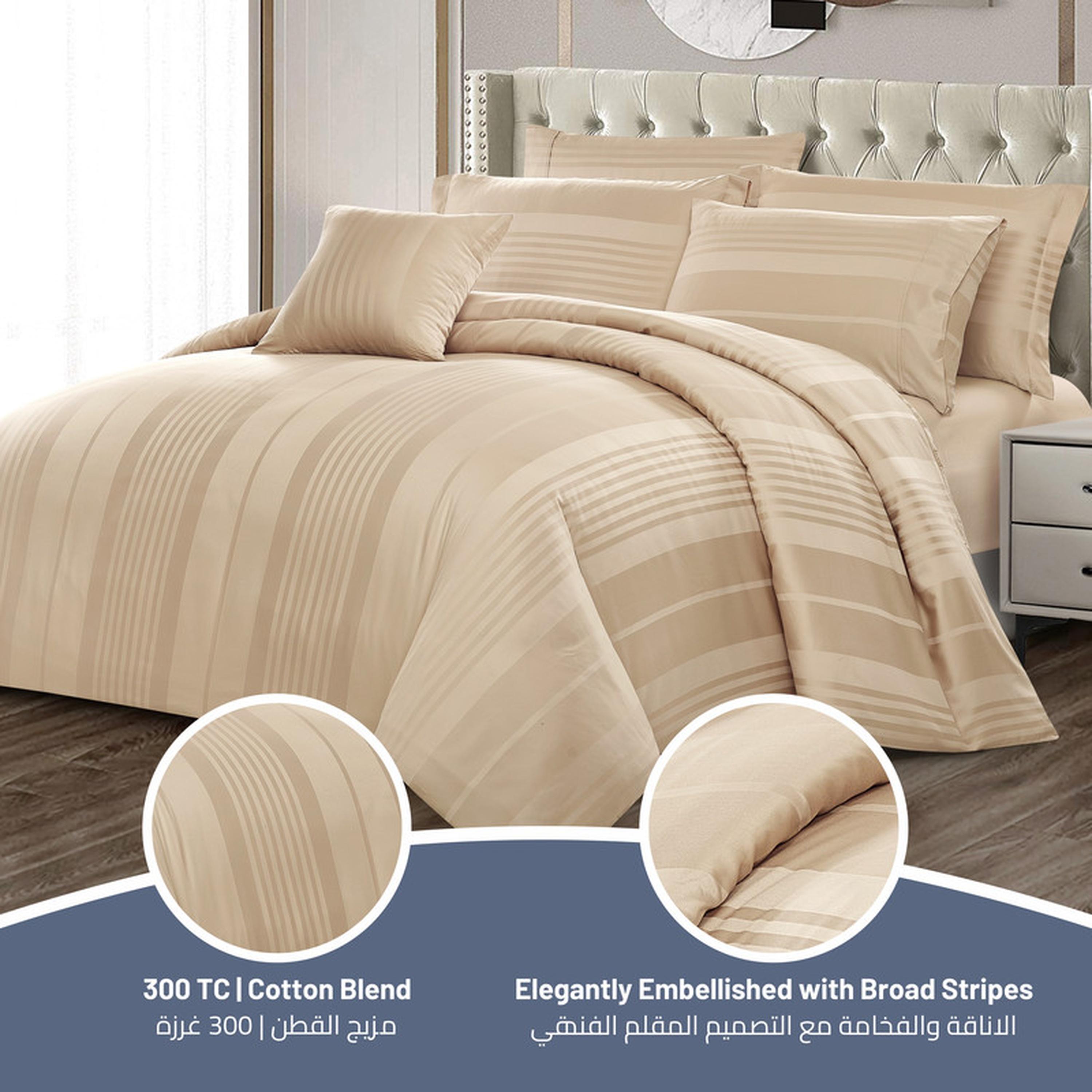 طقم لحاف كينج 6 قطع بعدد خيوط 300 من دونتيلا - 240×260 سم-household-bedding-comfortersandbedspreads-comforters-image-55