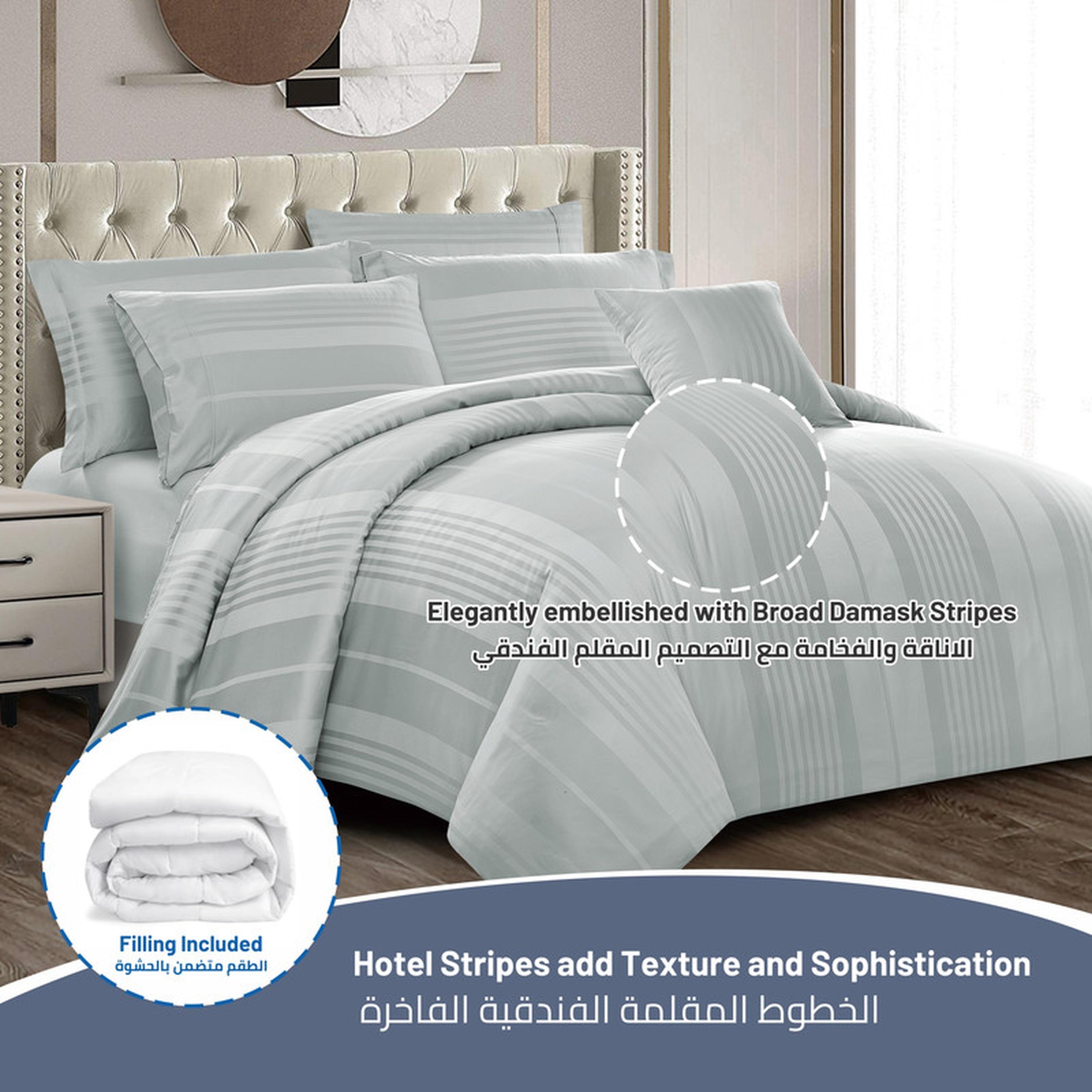 طقم لحاف كينج 6 قطع بعدد خيوط 300 من دونتيلا - 240×260 سم-household-bedding-comfortersandbedspreads-comforters-image-65
