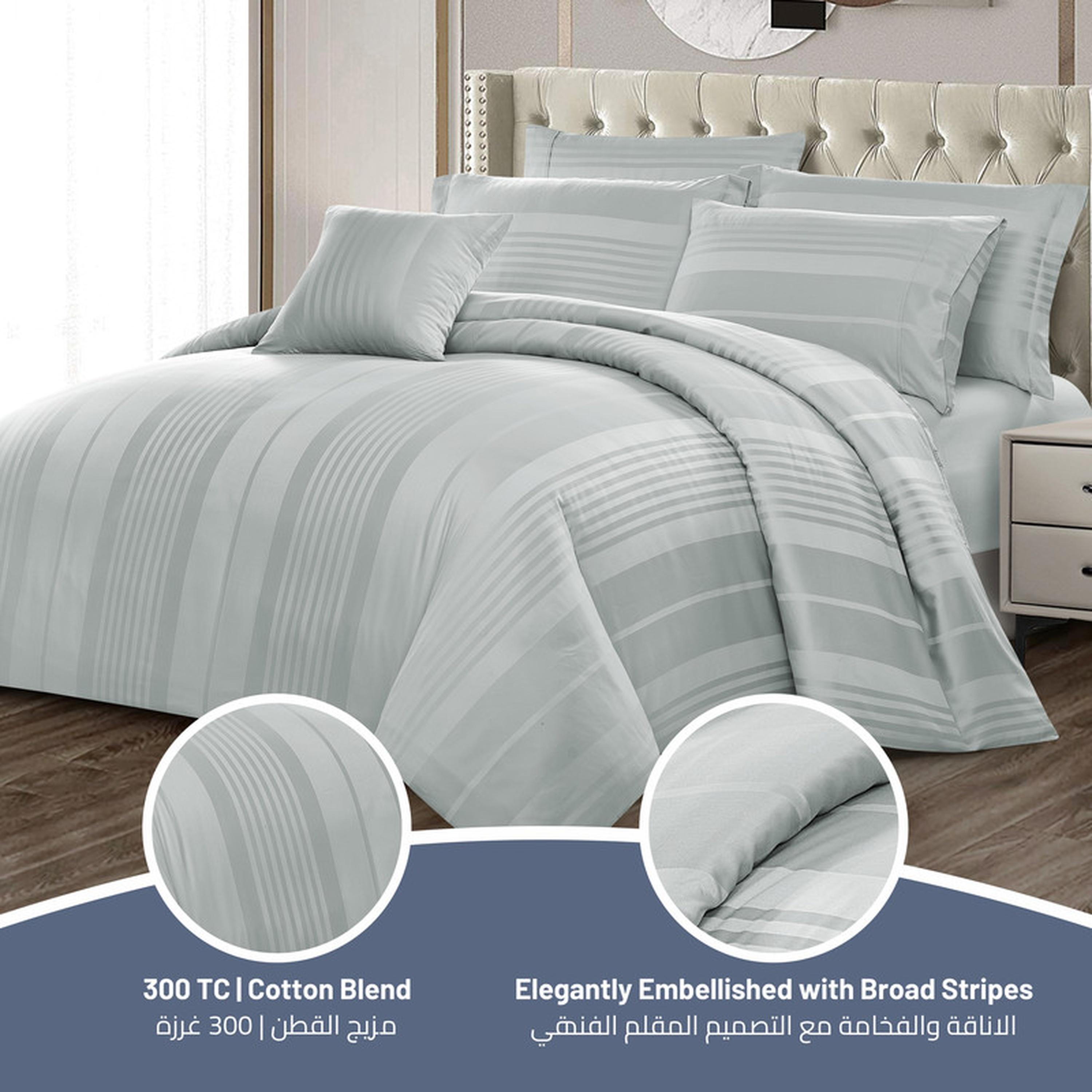 طقم لحاف كينج 6 قطع بعدد خيوط 300 من دونتيلا - 240×260 سم-household-bedding-comfortersandbedspreads-comforters-image-69