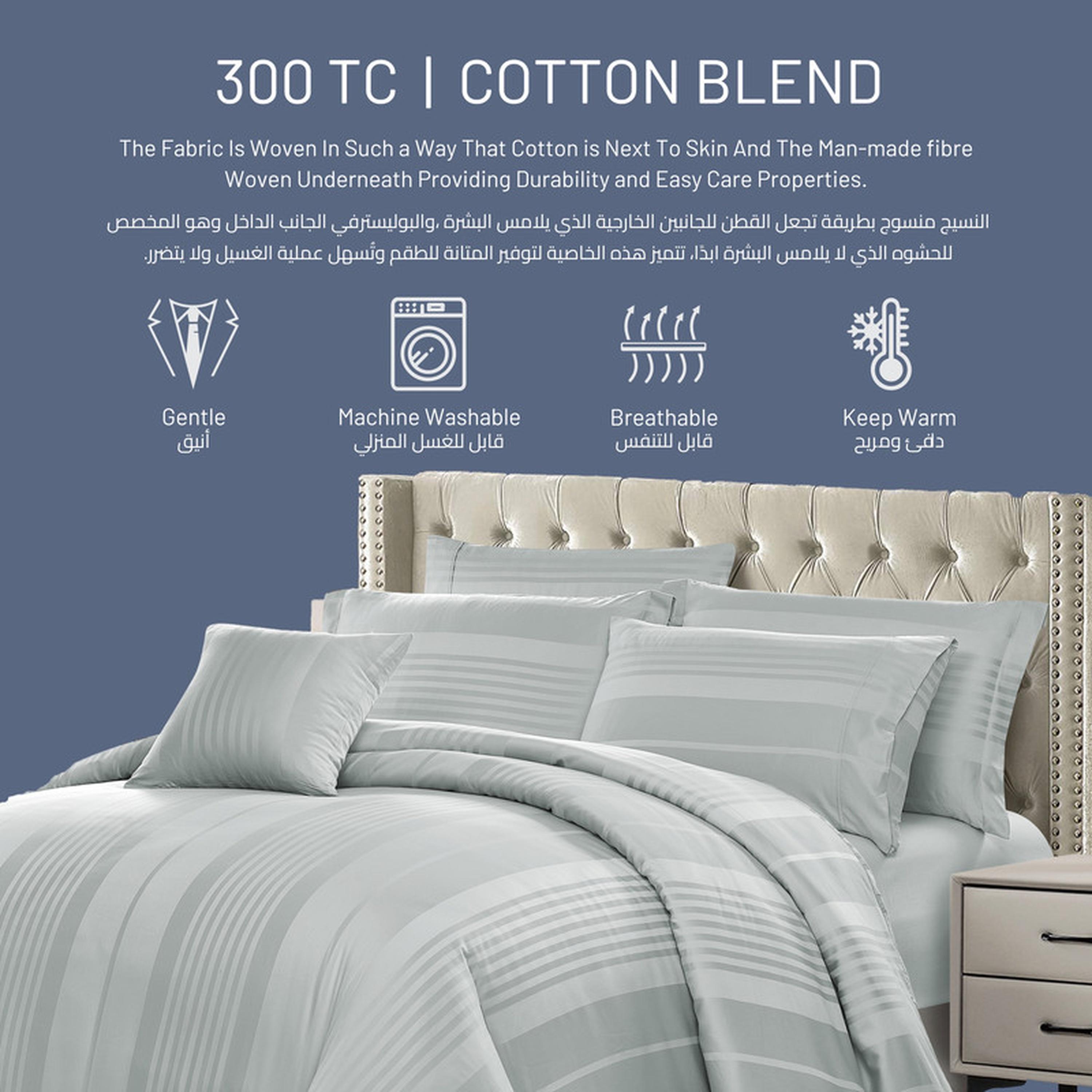 طقم لحاف كينج 6 قطع بعدد خيوط 300 من دونتيلا - 240×260 سم-household-bedding-comfortersandbedspreads-comforters-image-70