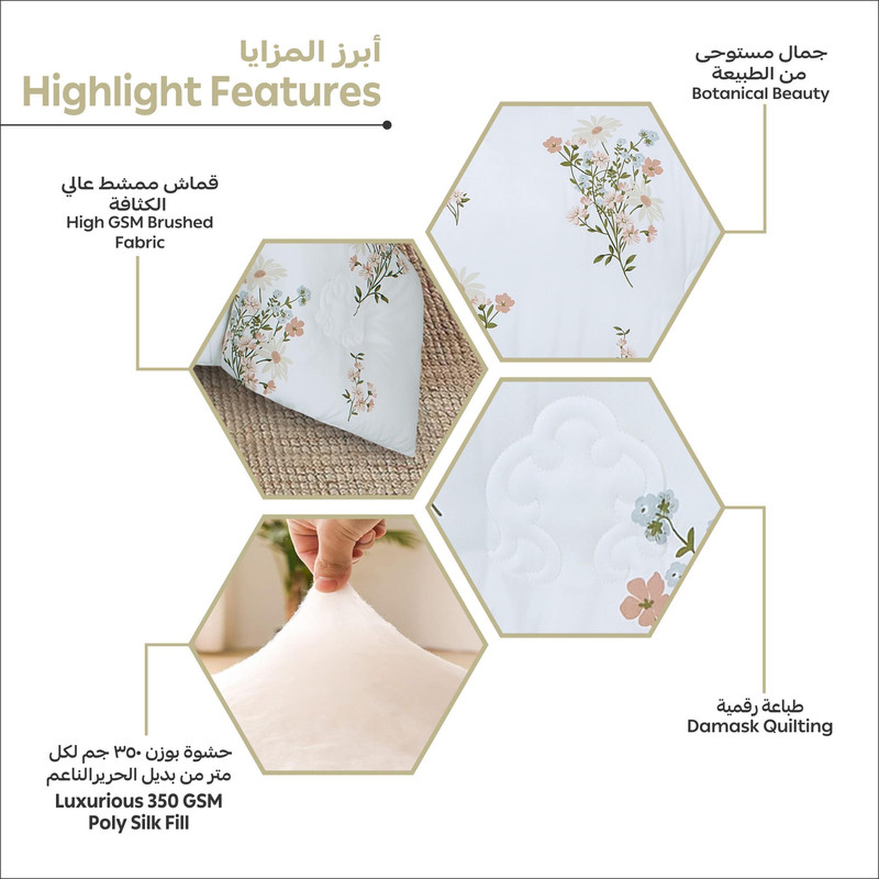Floral Print 4-Piece Twin Comforter Set - 170x230 cms-household-bedding-comfortersandbedspreads-comforters-image-96