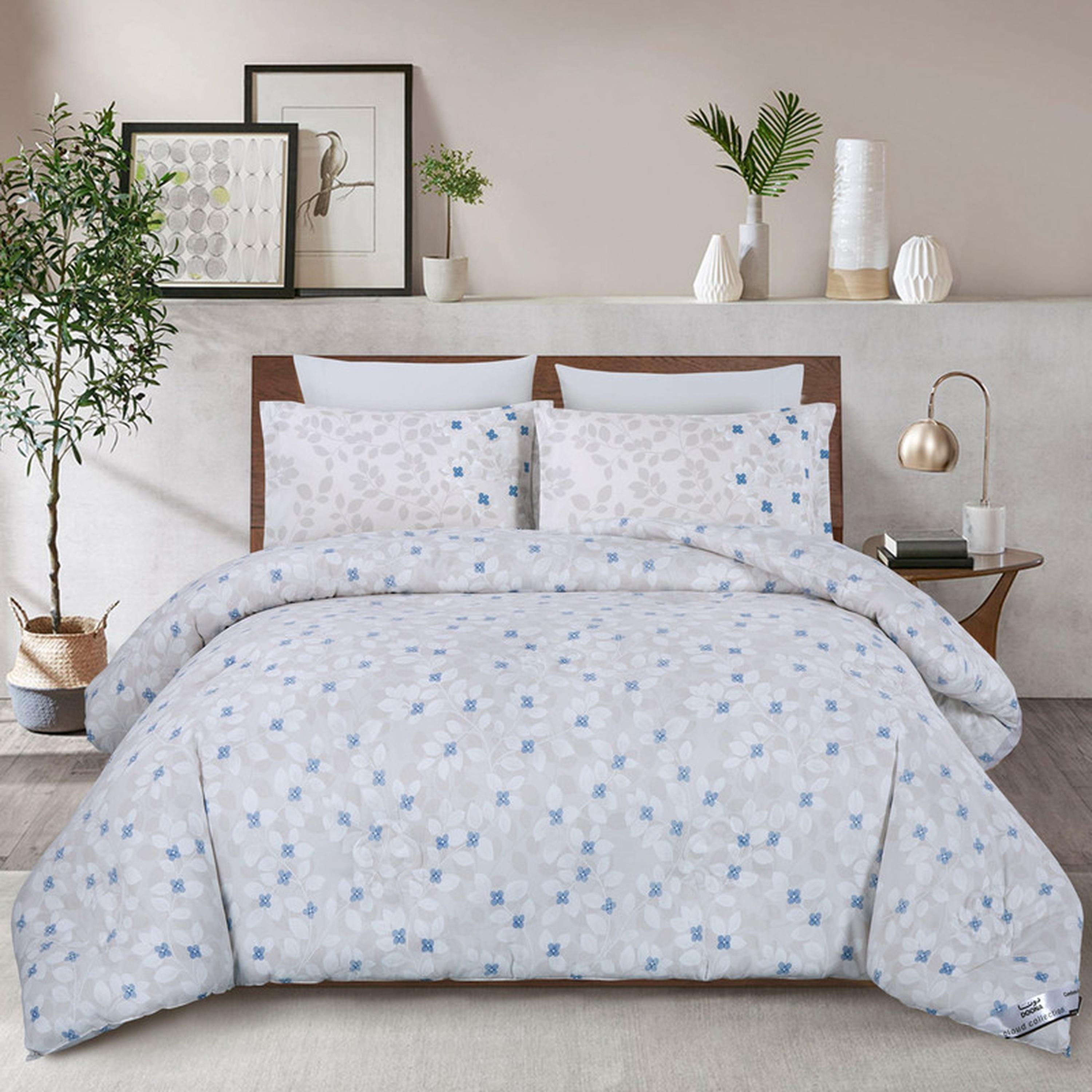 Floral Print 4-Piece Twin Comforter Set - 170x230 cms-household-bedding-comfortersandbedspreads-comforters-image-99