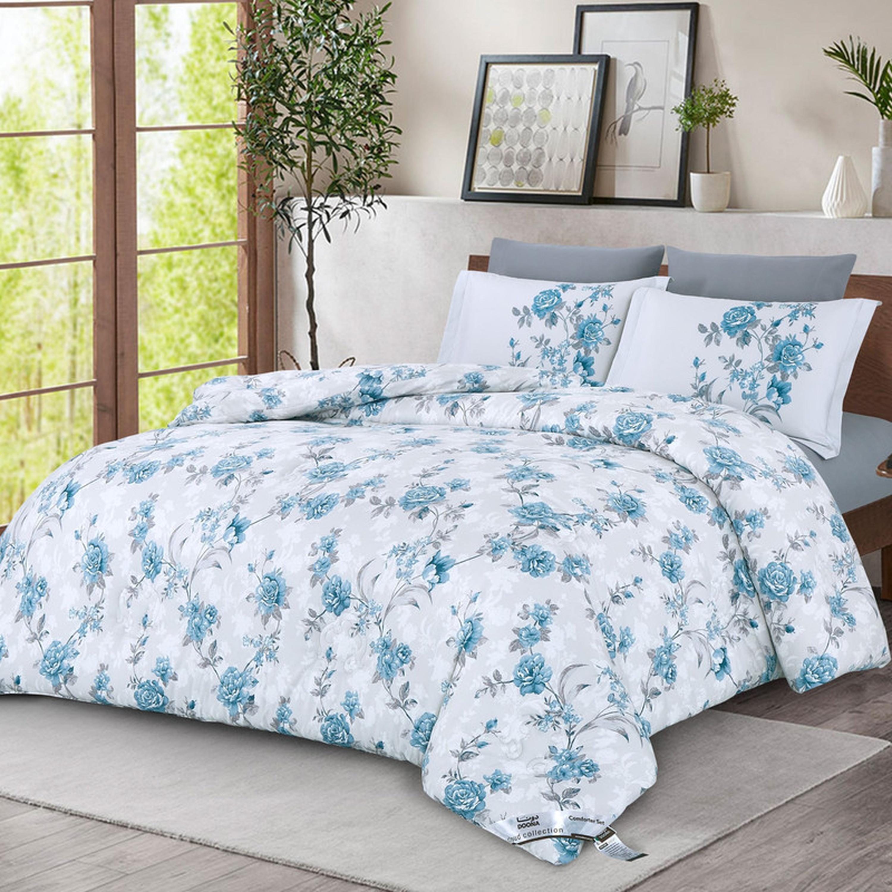 Floral Print 4-Piece Twin Comforter Set - 170x230 cms-household-bedding-comfortersandbedspreads-comforters-image-114