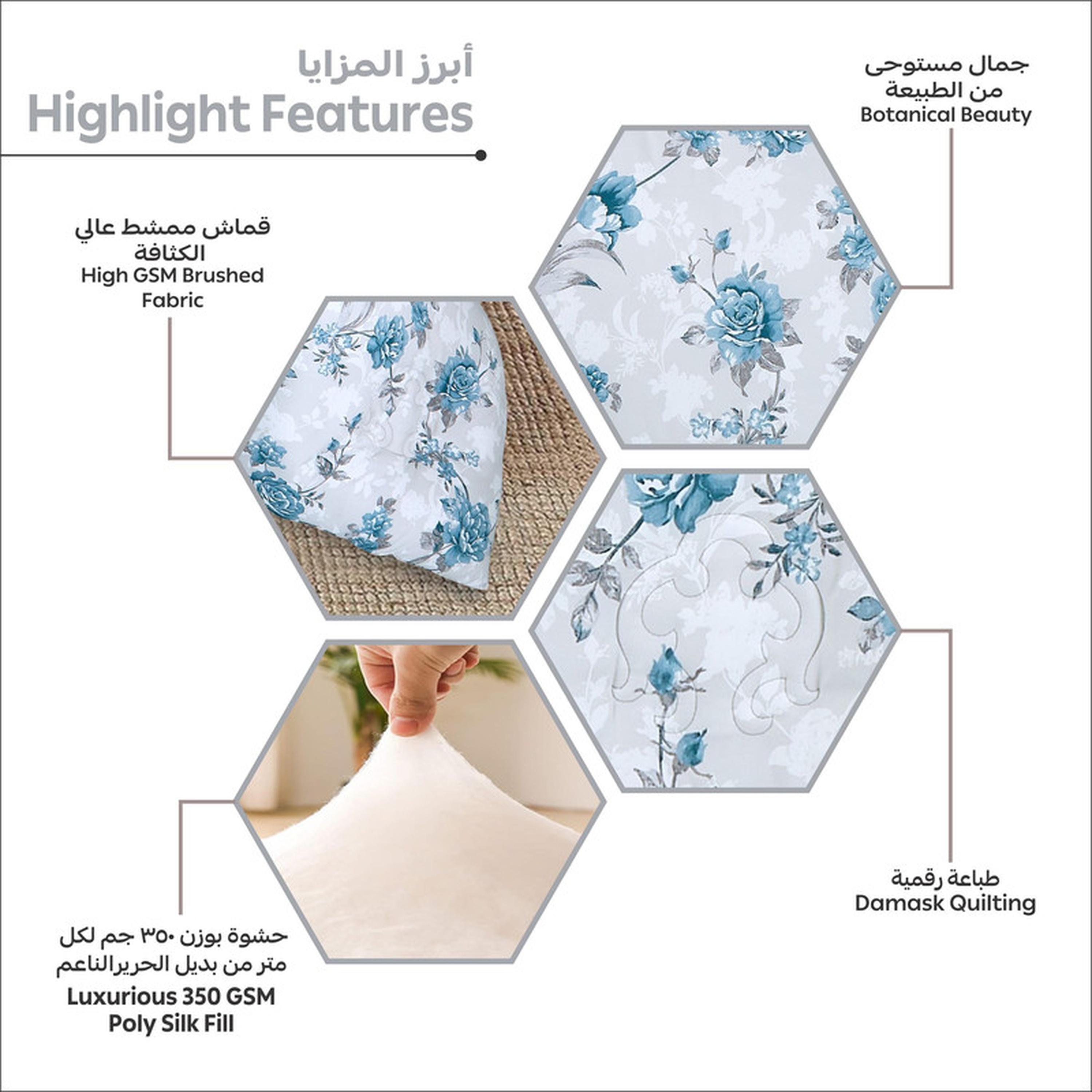 Floral Print 4-Piece Twin Comforter Set - 170x230 cms-household-bedding-comfortersandbedspreads-comforters-image-117