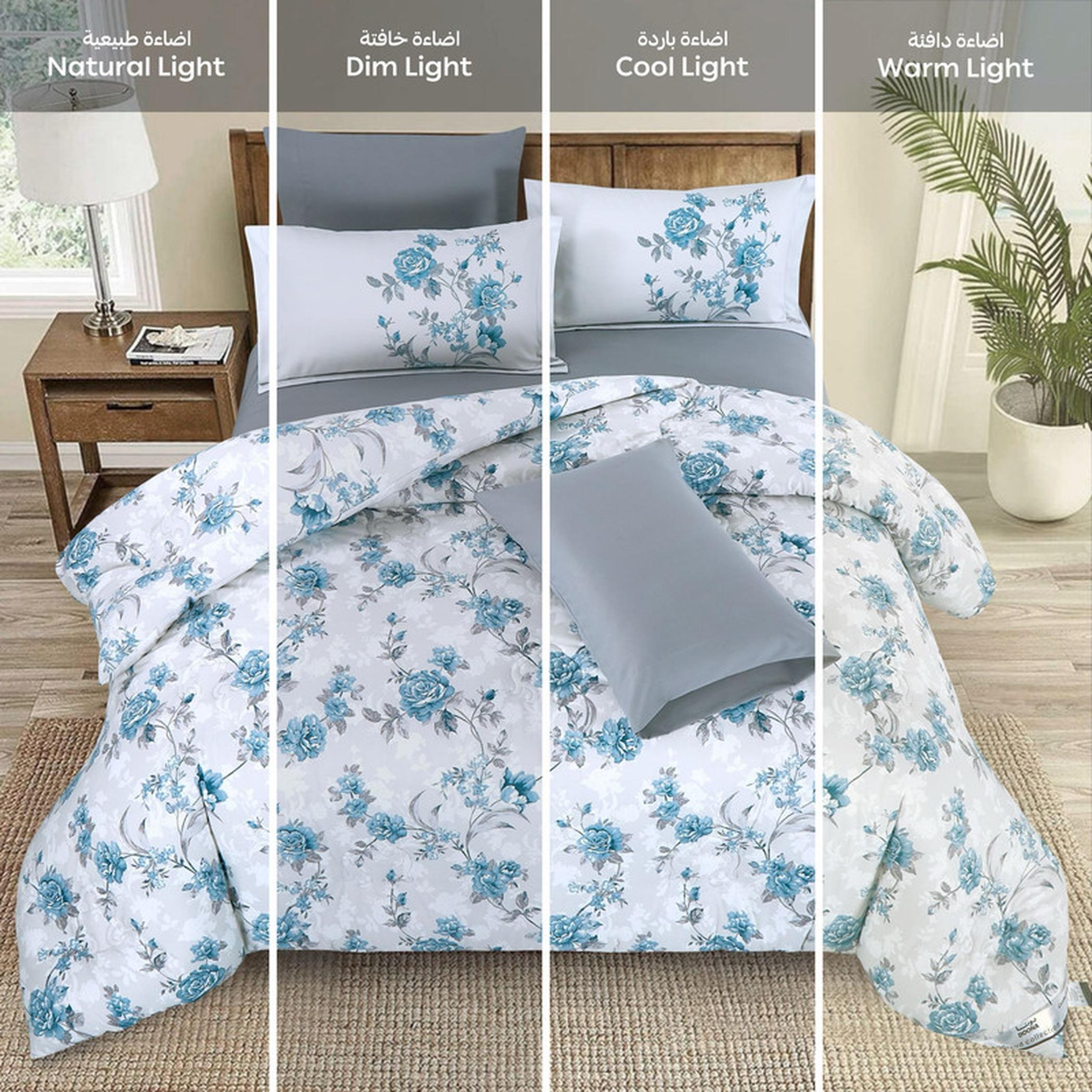 Floral Print 4-Piece Twin Comforter Set - 170x230 cms-household-bedding-comfortersandbedspreads-comforters-image-118
