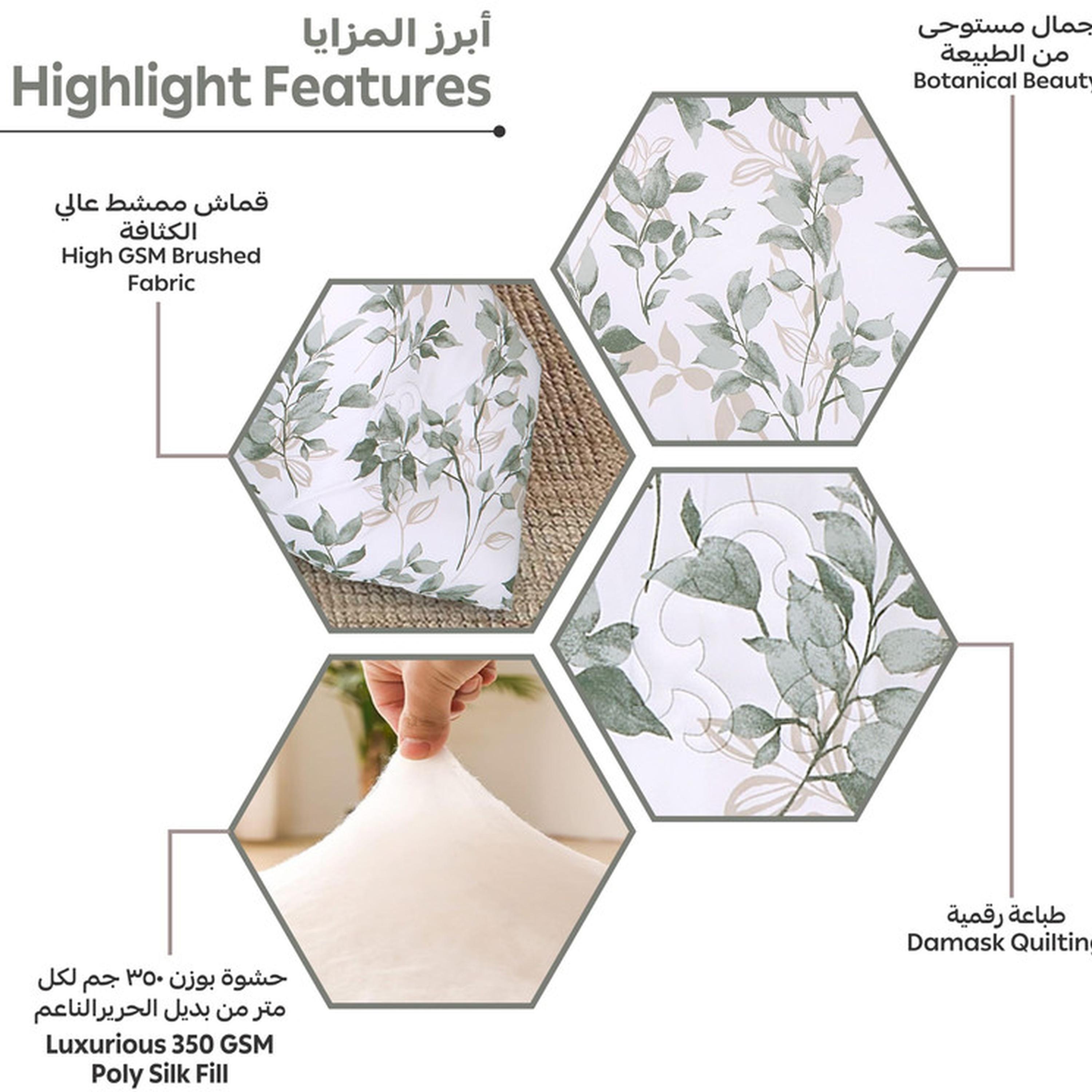 Floral Print 4-Piece Twin Comforter Set - 170x230 cms-household-bedding-comfortersandbedspreads-comforters-image-124