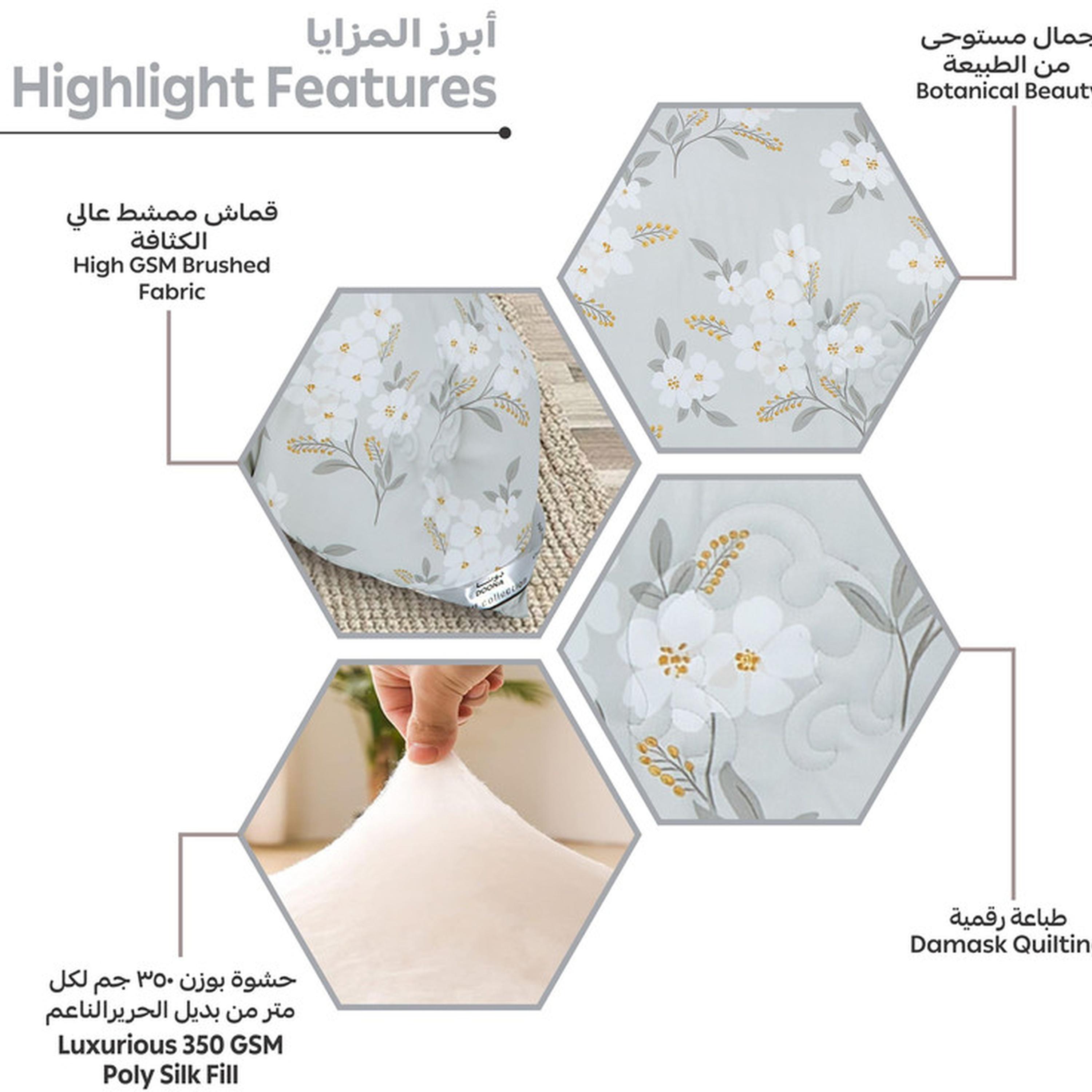 Floral Print 4-Piece Twin Comforter Set - 170x230 cms-household-bedding-comfortersandbedspreads-comforters-image-131
