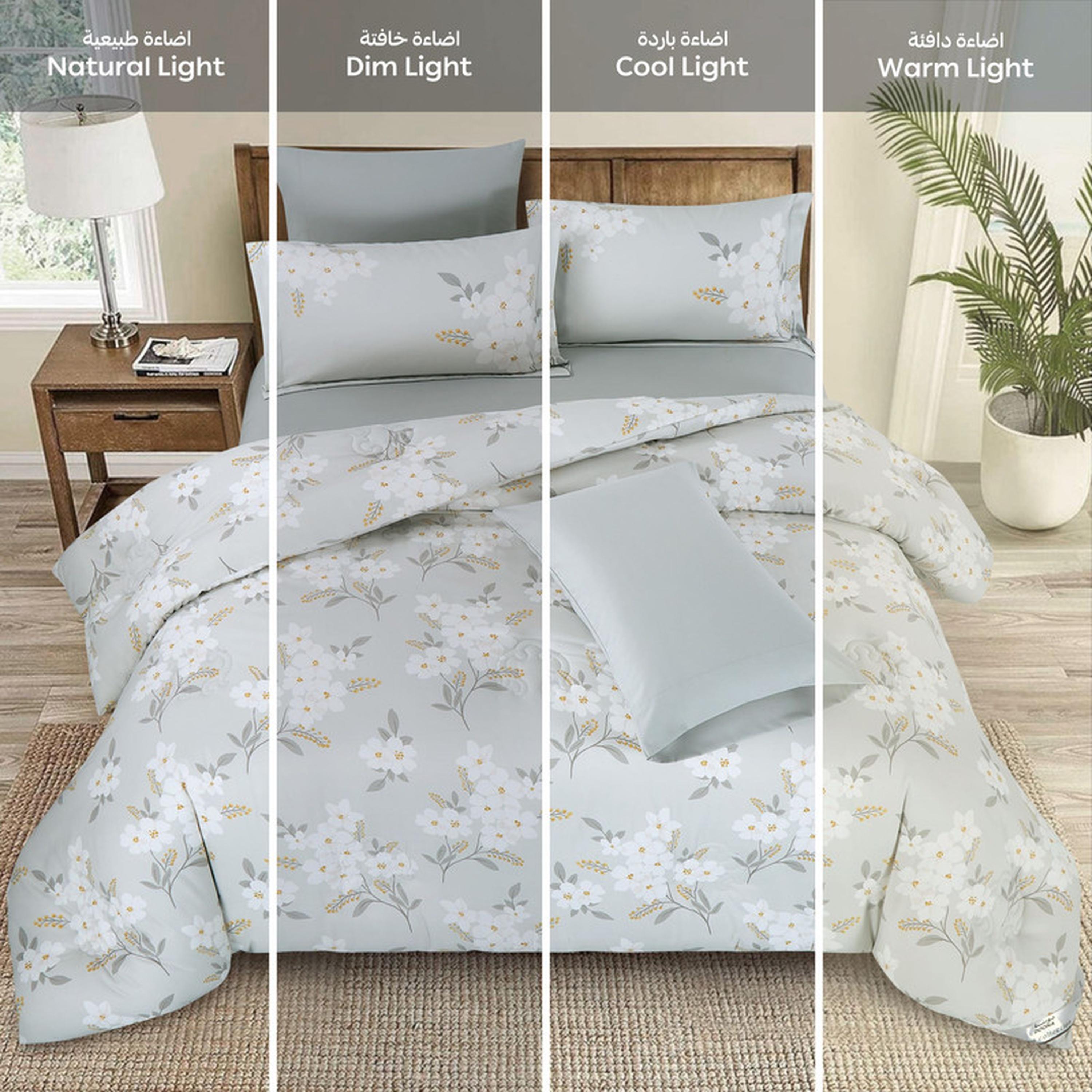 Floral Print 4-Piece Twin Comforter Set - 170x230 cms-household-bedding-comfortersandbedspreads-comforters-image-132
