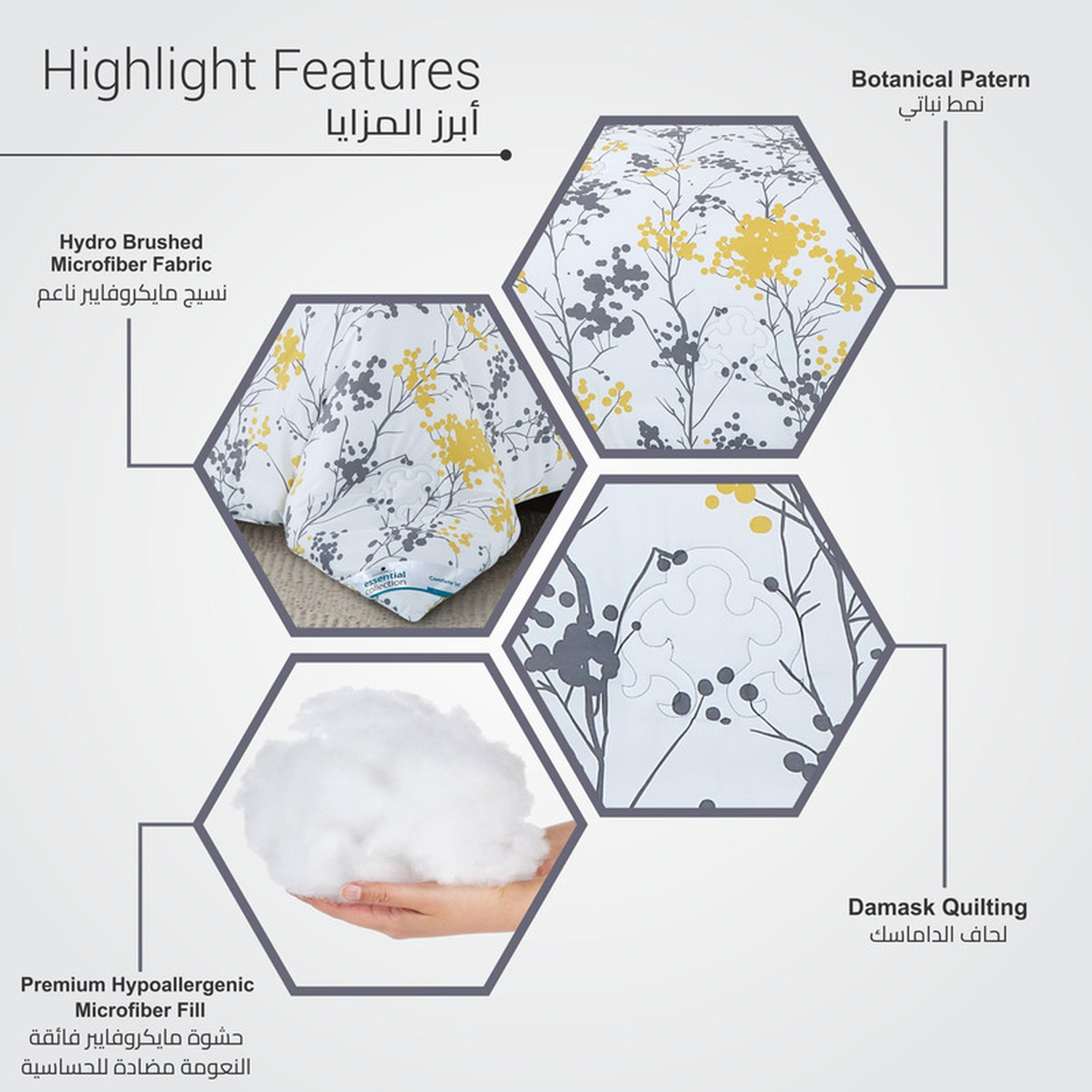 Floral Print 4-Piece Twin Comforter Set - 170x230 cms-household-bedding-comfortersandbedspreads-comforters-image-138
