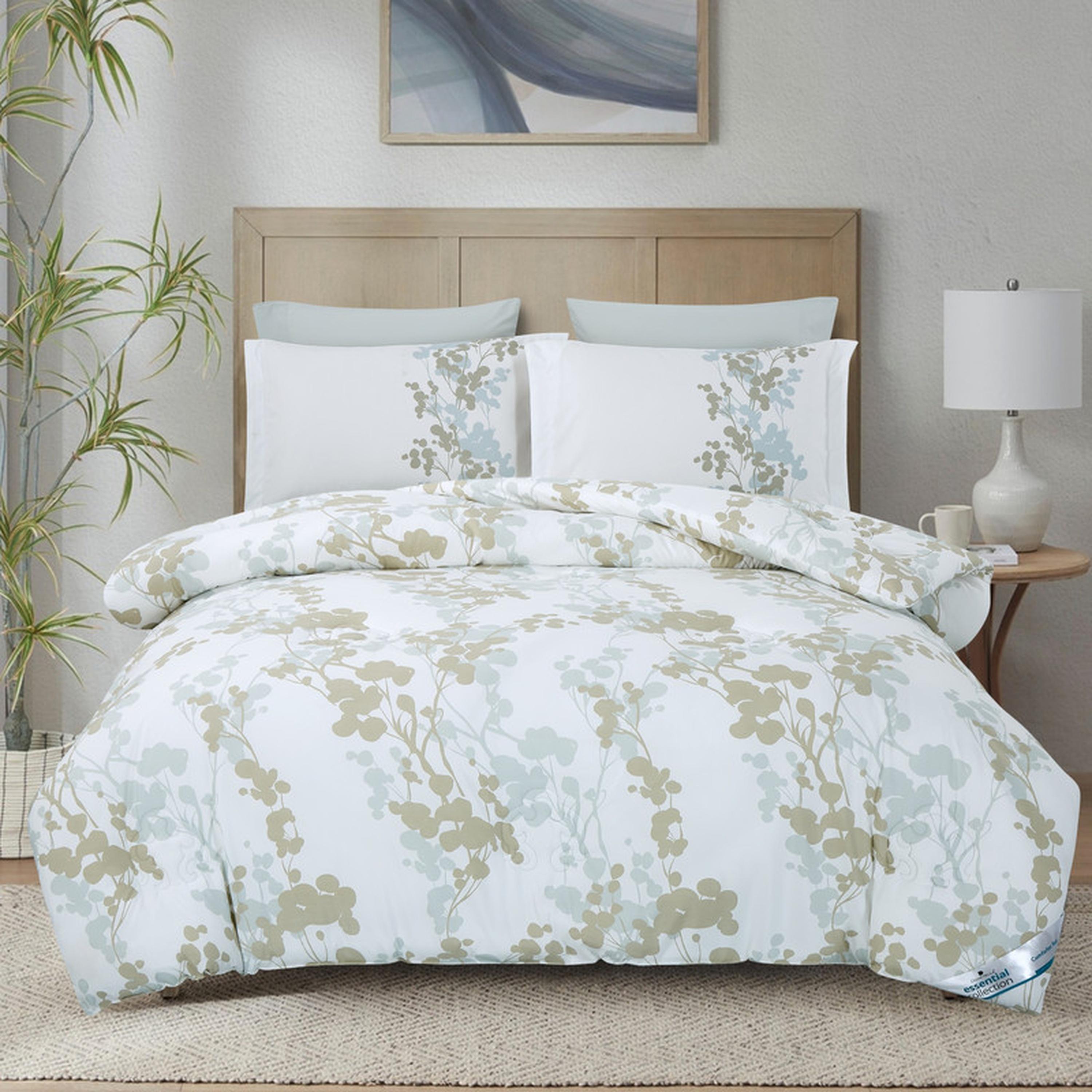 Floral Print 4-Piece Twin Comforter Set - 170x230 cms-household-bedding-comfortersandbedspreads-comforters-image-148