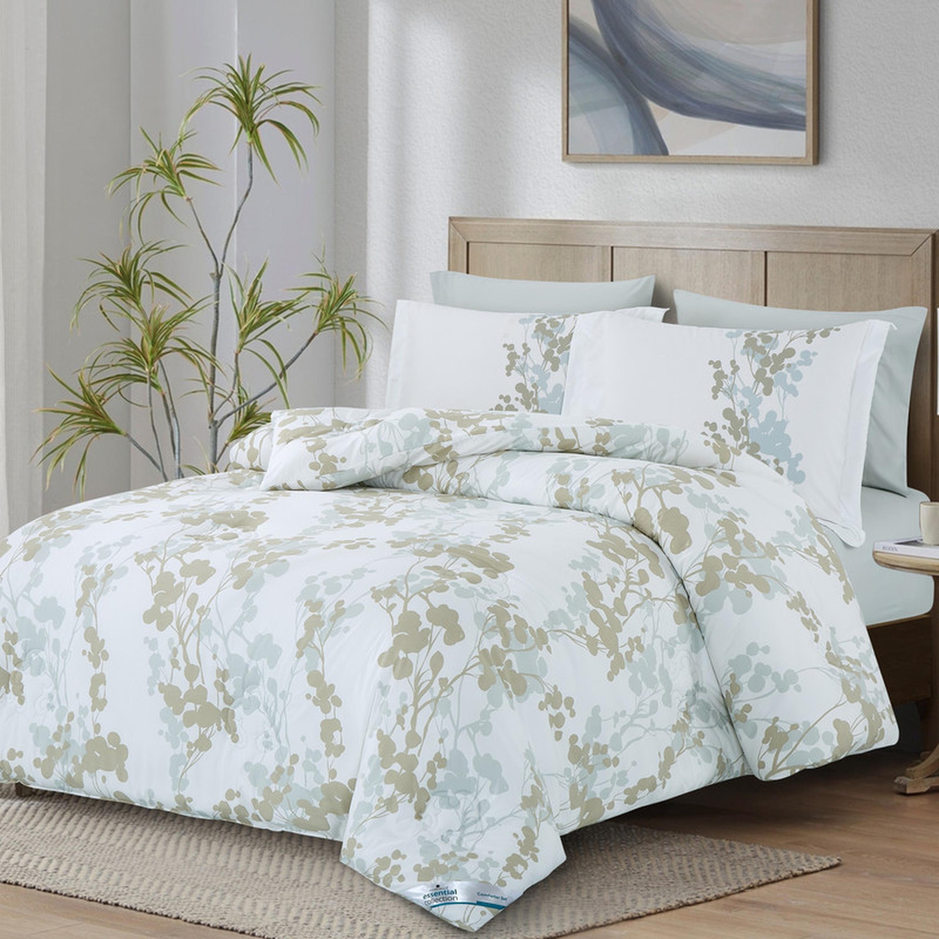 Floral Print 4-Piece Twin Comforter Set - 170x230 cms-household-bedding-comfortersandbedspreads-comforters-image-149