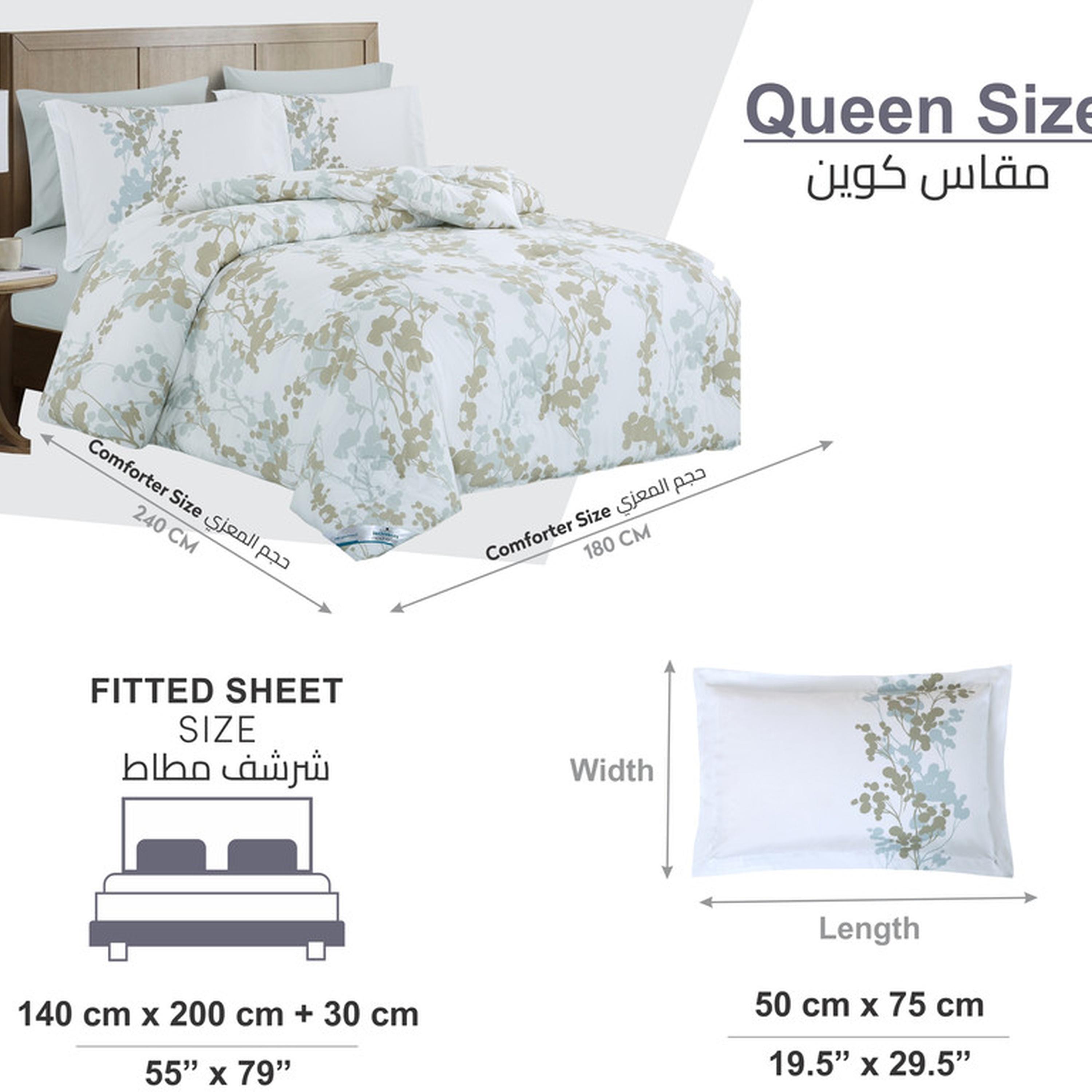 Floral Print 4-Piece Twin Comforter Set - 170x230 cms-household-bedding-comfortersandbedspreads-comforters-image-150