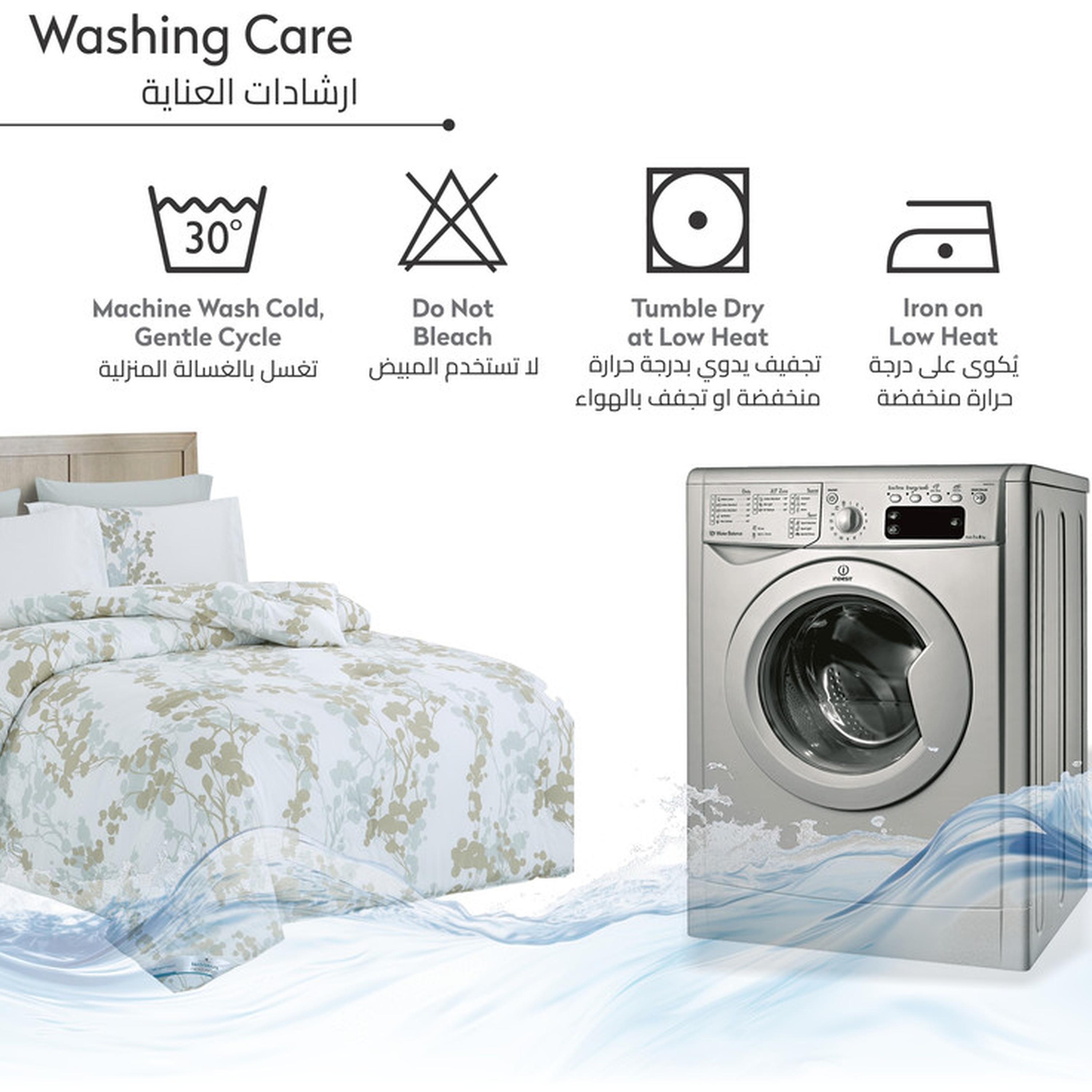 Floral Print 4-Piece Twin Comforter Set - 170x230 cms-household-bedding-comfortersandbedspreads-comforters-image-154